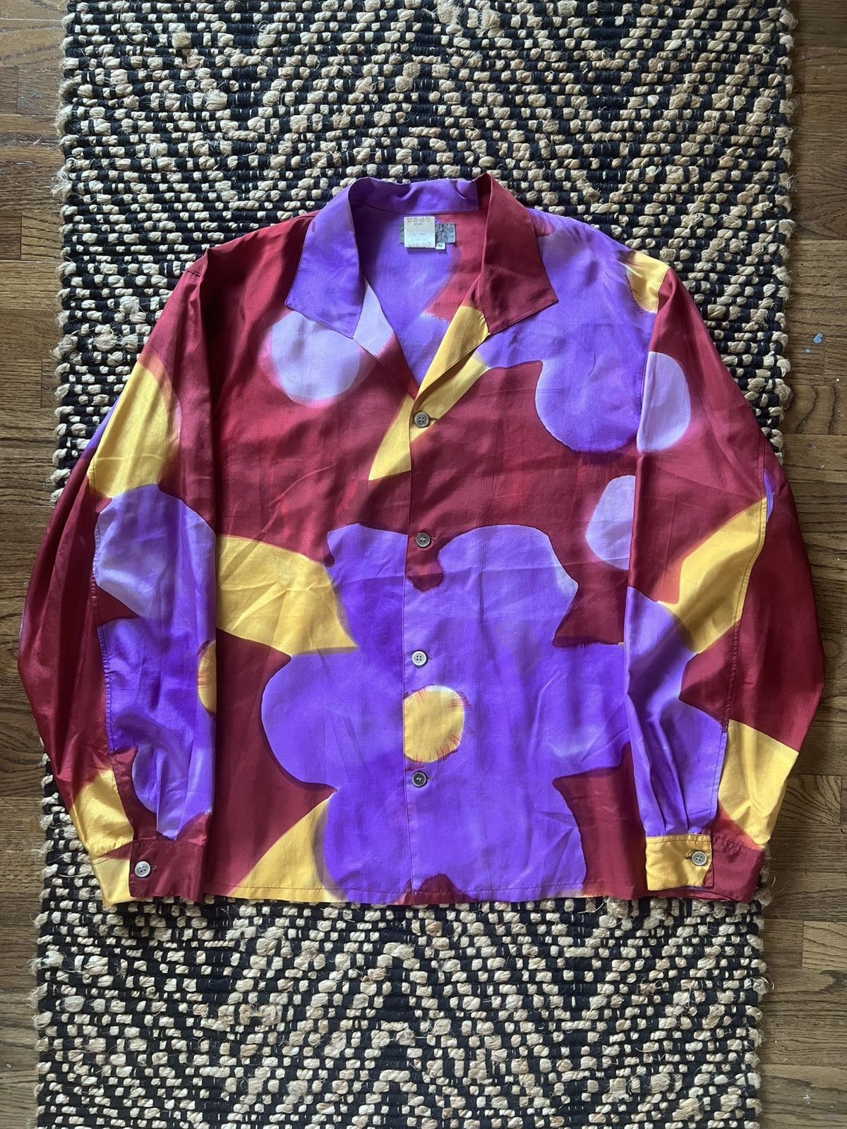 Yohji Yamamoto Yohji Yamamoto Pour Homme SS91 Abstract Floral Button Up Size US M / EU 48-50 / 2 - 1 Thumbnail