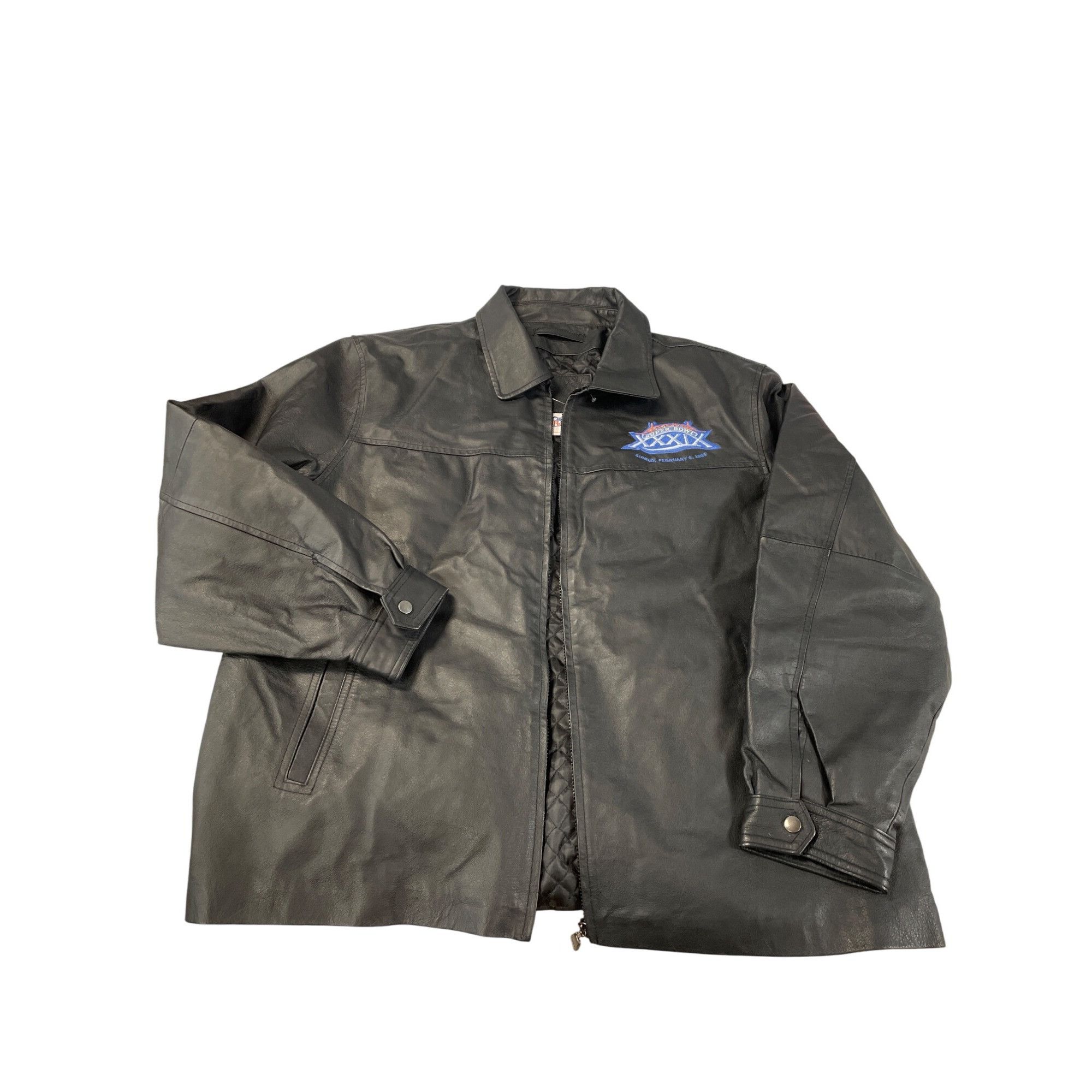 NFL NFL Super Bowl XXXIX mens Black Leather Jacket size XXL SKU Size US XXL / EU 58 / 5 - 17 Thumbnail