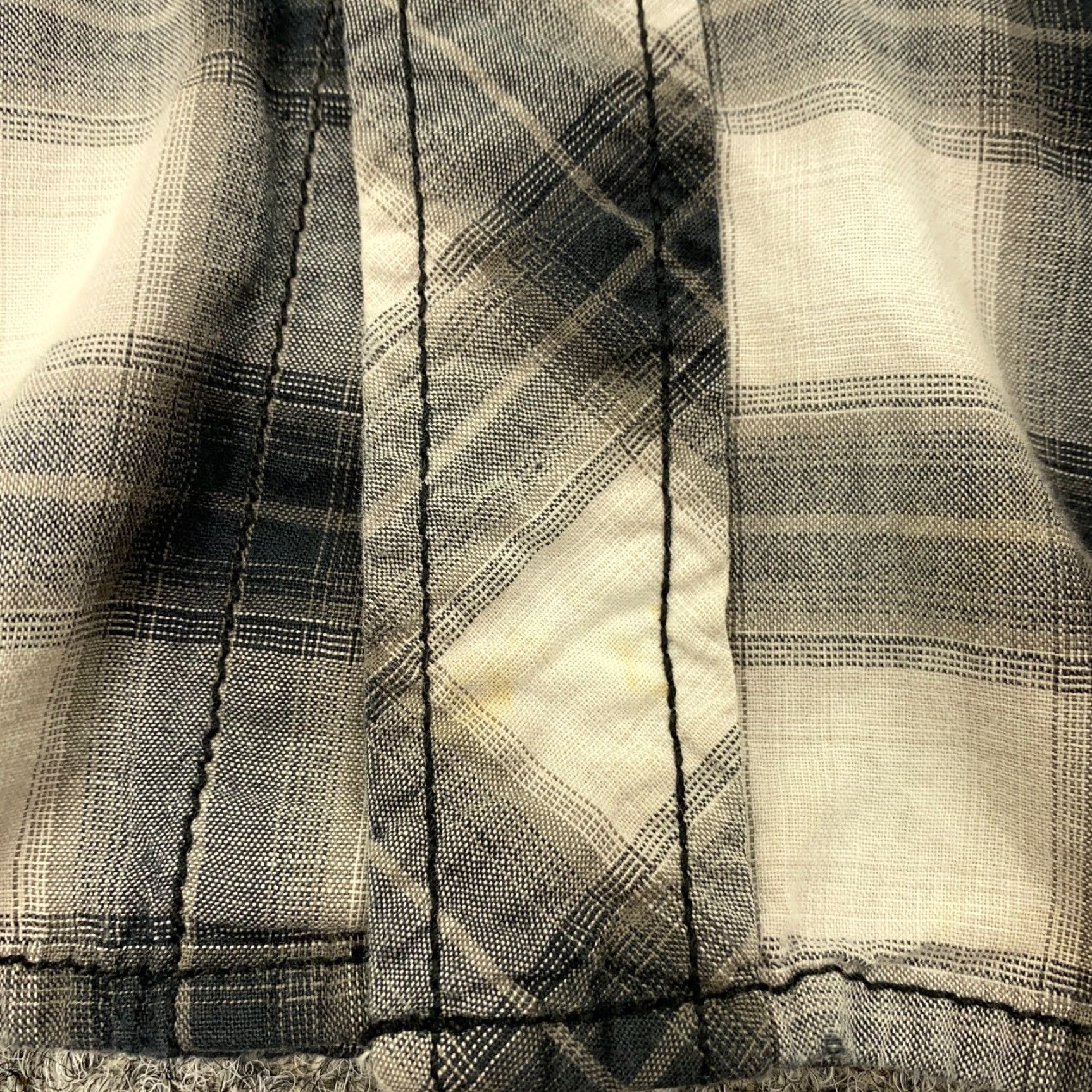 CO Vintage Roebuck & Co Shirt Mens L Gray Plaid Pearl Snap Cowboy Western Rodeo Size US L / EU 52-54 / 3 - 7 Thumbnail