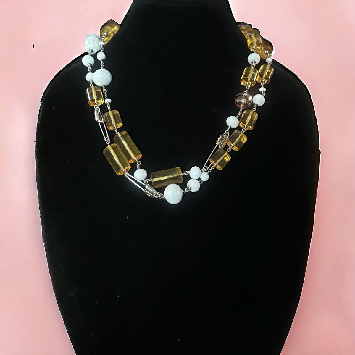 Henri Bendel Vintage Henri Bendel lucite, crystal and safety pin necklace Size ONE SIZE - 2 Thumbnail