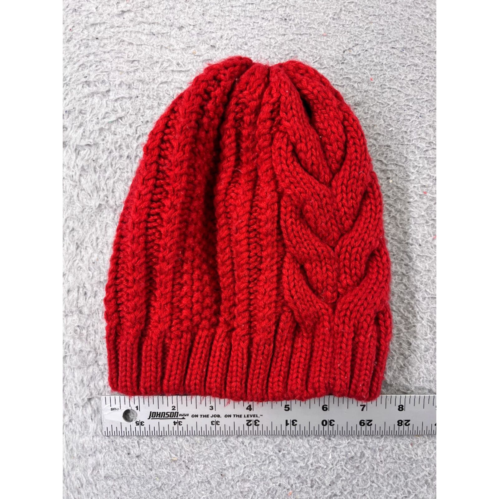 Merona Merona Beanie Merona Beanie Toque Womens One Size Red Cable Knit Acrylic Blend Winter Snow Ski Size ONE SIZE - 3 Thumbnail