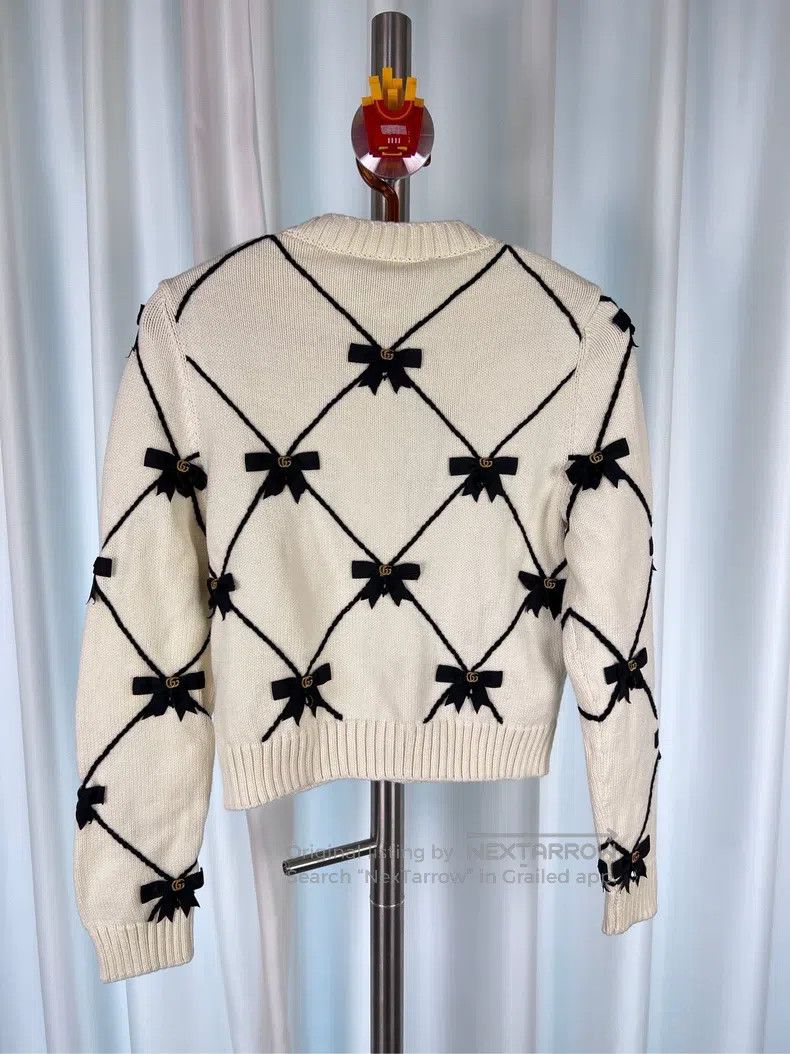 Gucci Gucci Knitted cardigan sweater with bow Size XS / US 0-2 / IT 36-38 - 3 Thumbnail