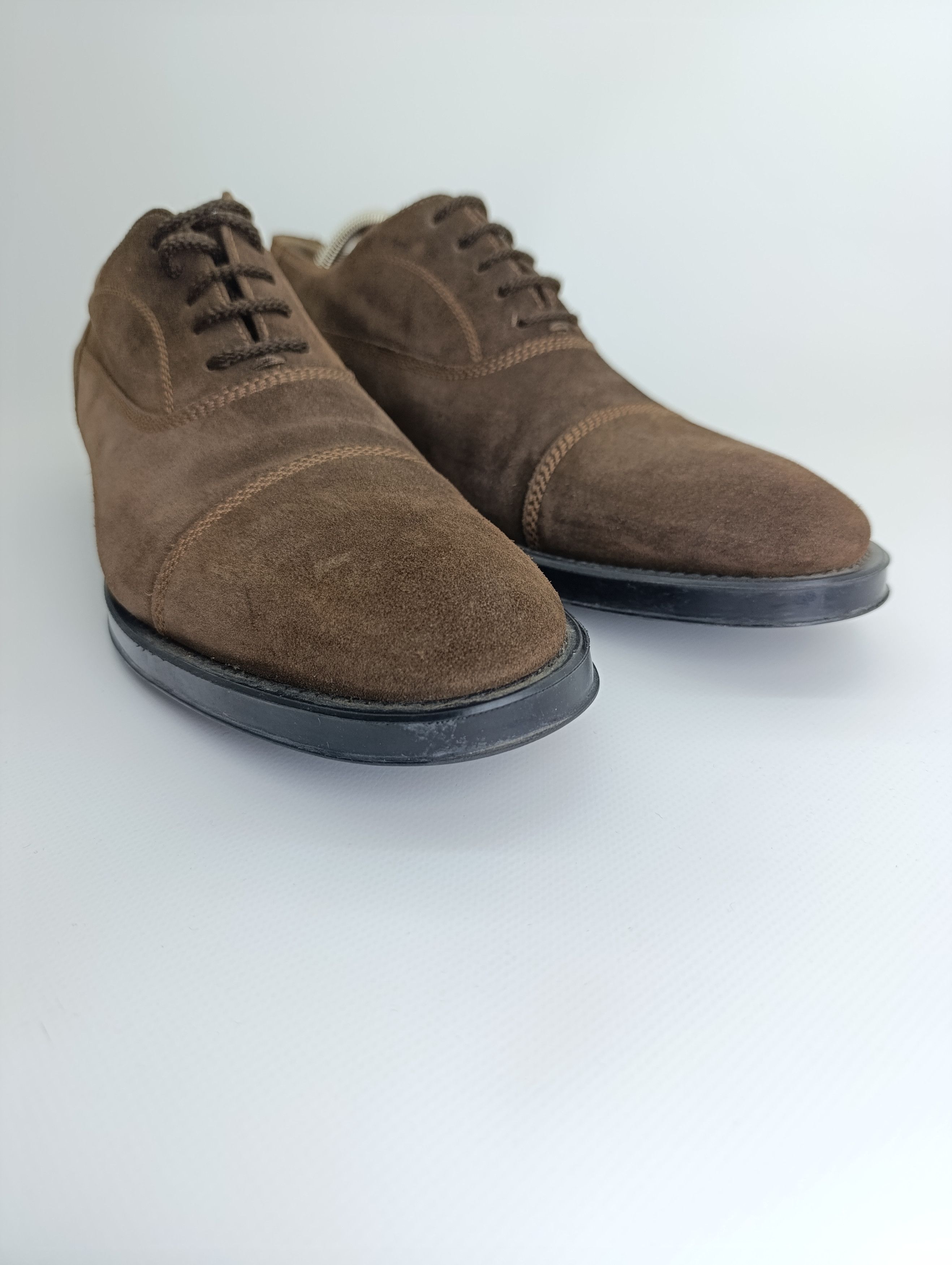 Pal Zileri Pal Zileri Concept Brown Suede Cap Toe Oxford Shoes Mens Size US 11 / EU 44 - 11 Thumbnail
