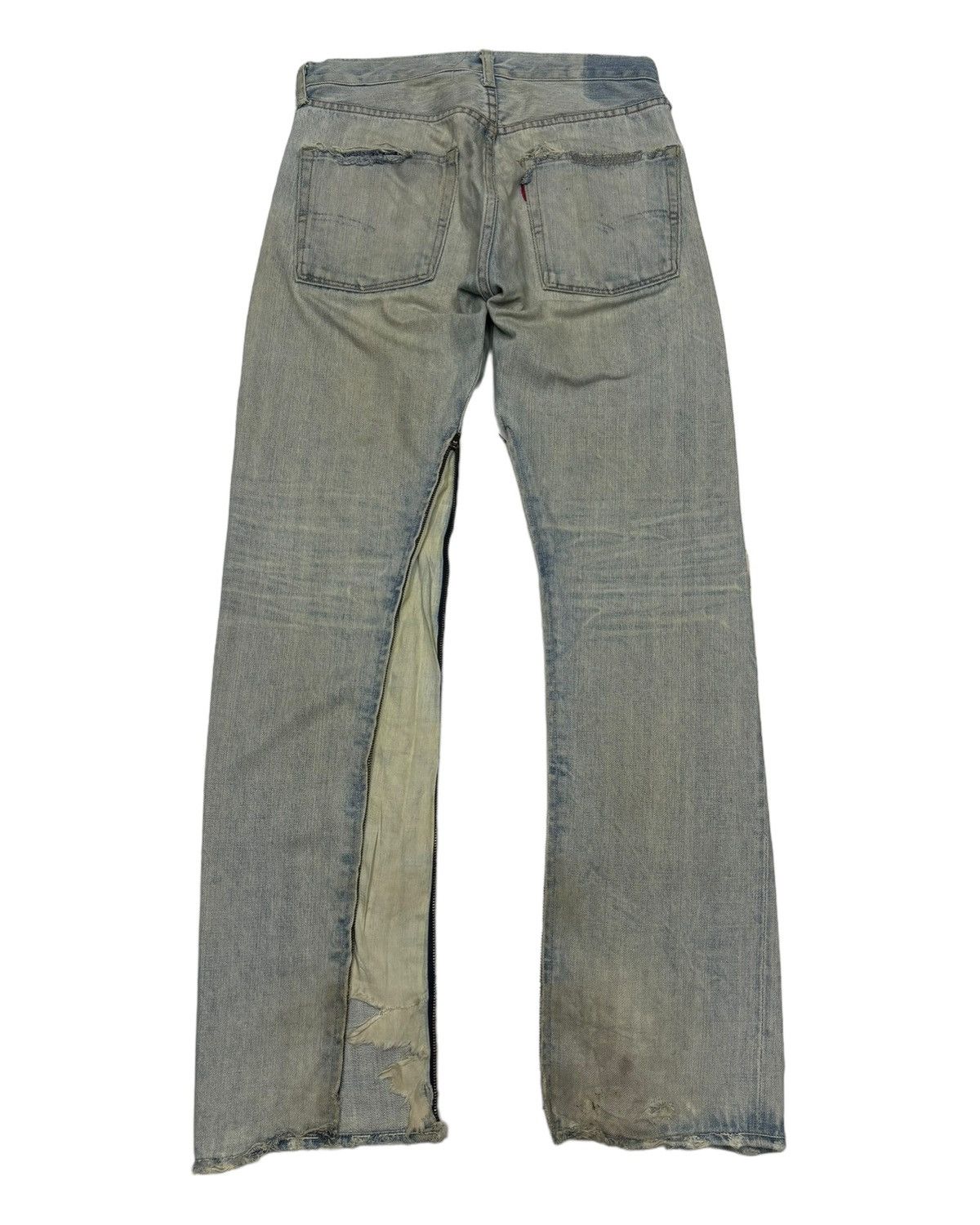 Japanese Brand × Levi's × Vintage Vintage Levis 501 Selvedge Zipper Flare Distress Denim Jeans Size US 30 / EU 46 - 2 Thumbnail
