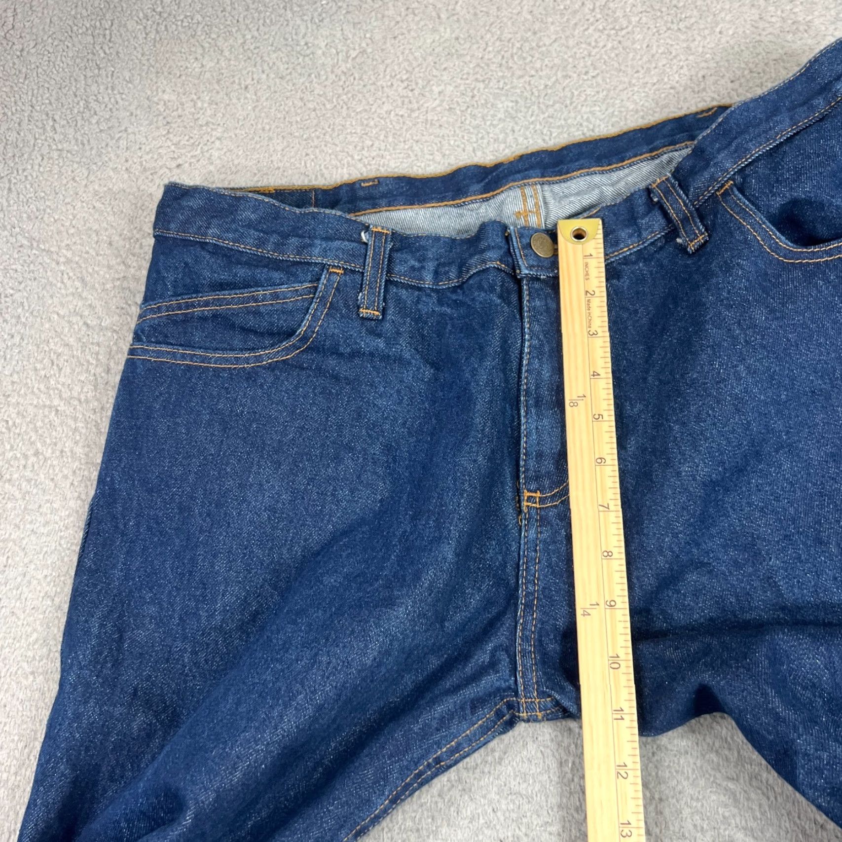 Denime Dearborn Jeans Mens 38x40 Medium Wash Blue Denim USA Chicago Straight Leg Mens Size US 38 / EU 54 - 4 Thumbnail