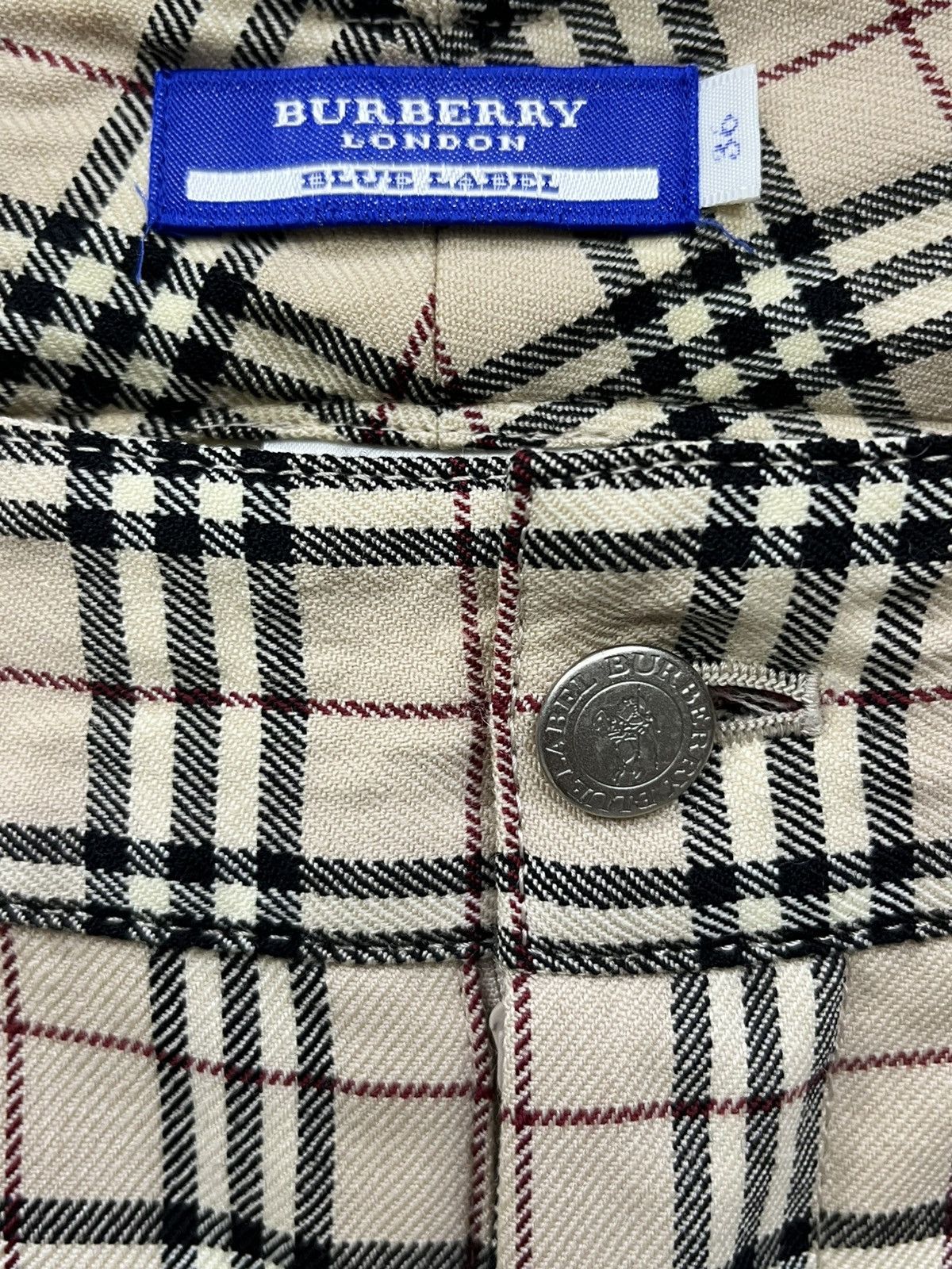 Burberry Vintage Burberry Blue Label Iconic Nova Check Wool Pants Size 27" / US 4 / IT 40 - 5 Thumbnail