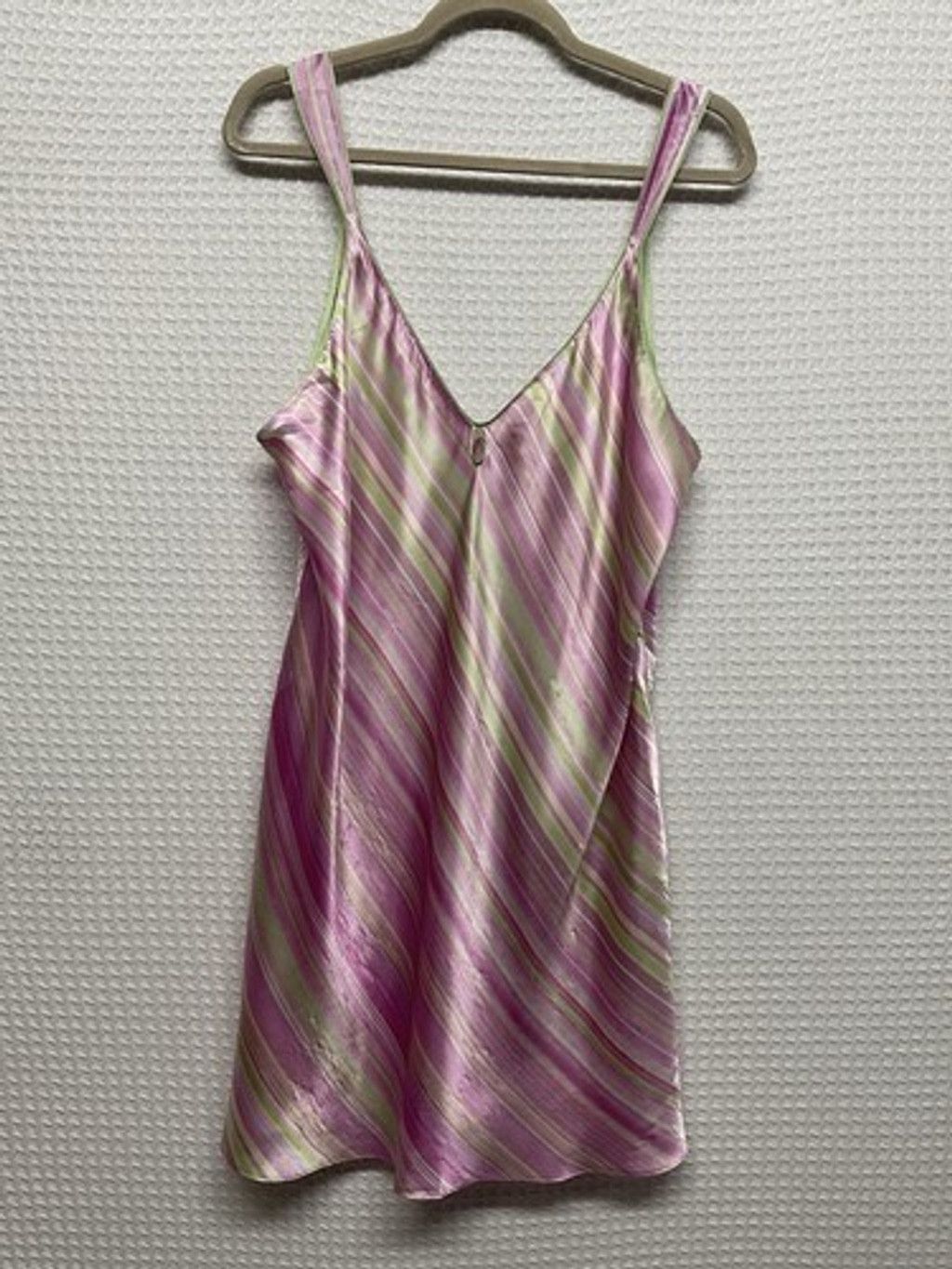 Oscar De La Renta VTG Oscar DeLa Renta Striped Slip Chemise Nightie Women 2XL Size ONE SIZE - 5 Thumbnail