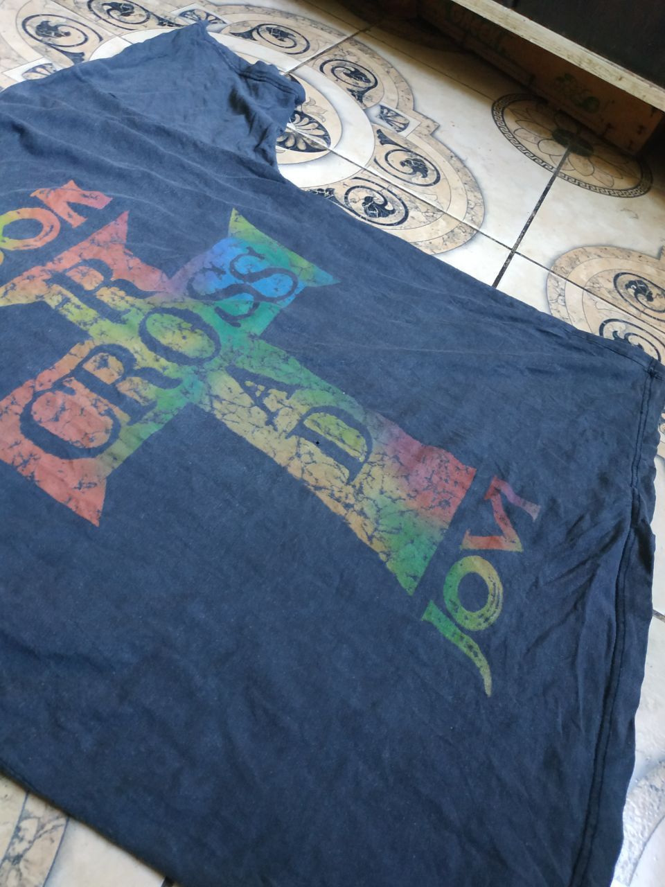 Vintage Vintage 90s Bon Jovi Cross Road Tour Tee XL Faded Size US XL / EU 56 / 4 - 10 Thumbnail