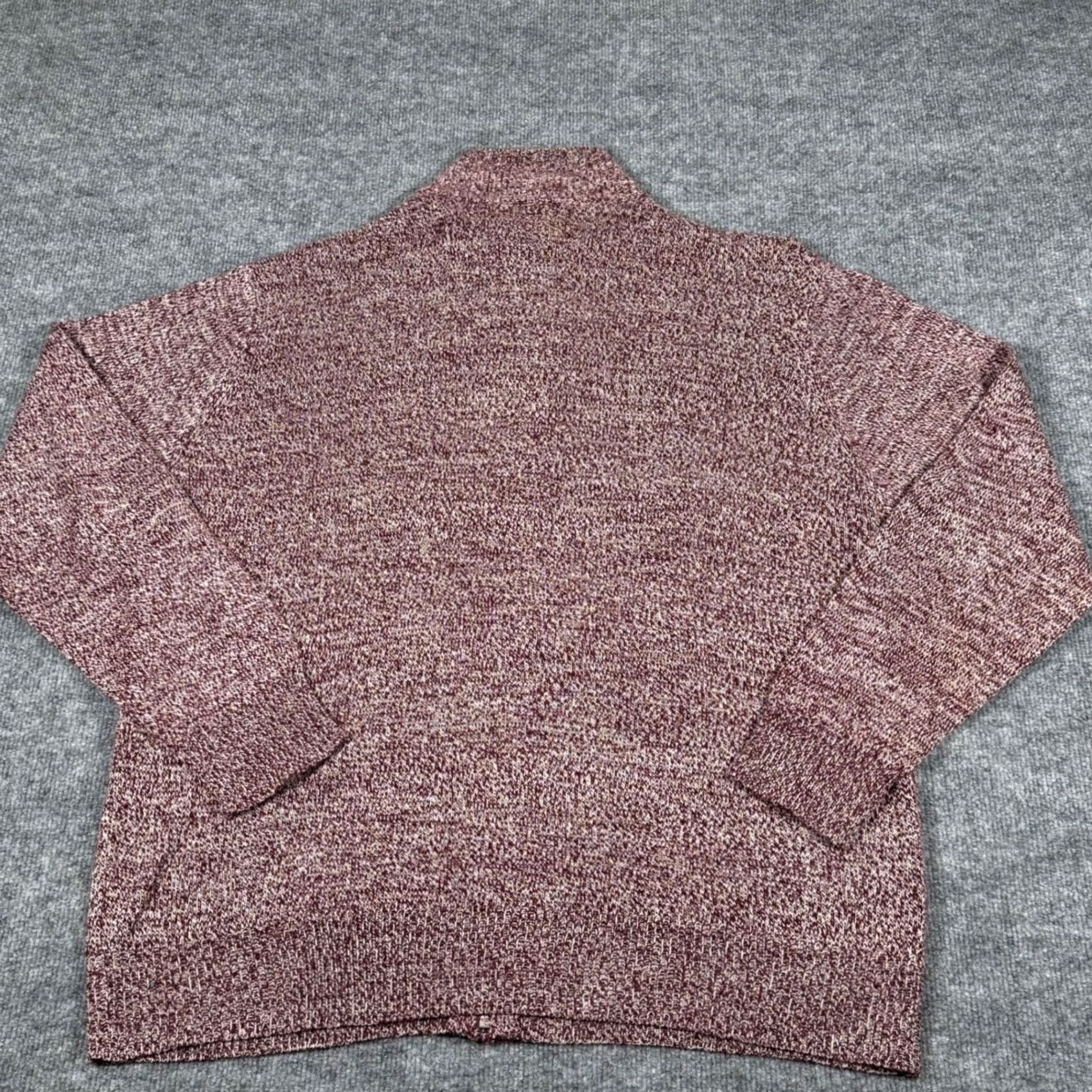 Haband Haband Mens XL Burgundy Argyle Diamond Pattern Full Zip Cardigan Sweater Fall Size US XL / EU 56 / 4 - 2 Thumbnail