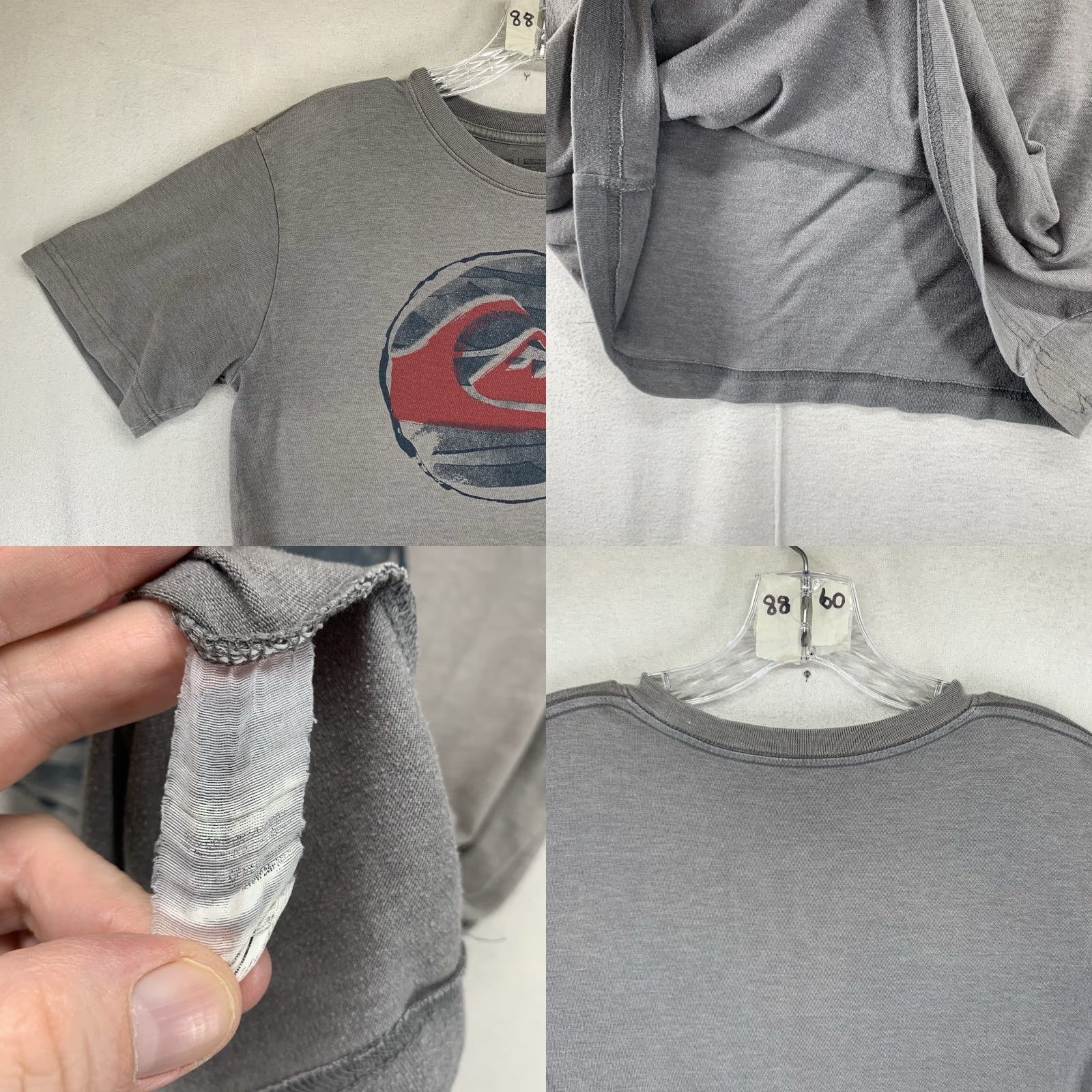 Quiksilver Quicksilver T Shirt Graphic Print Logo Surfboarding Men XS Gray Short Sleeve Crew Neck Cotton, 90s Retro Adventure Time, Lightweight, All Seasons Size US XS / EU 42 / 0 - 8 Thumbnail