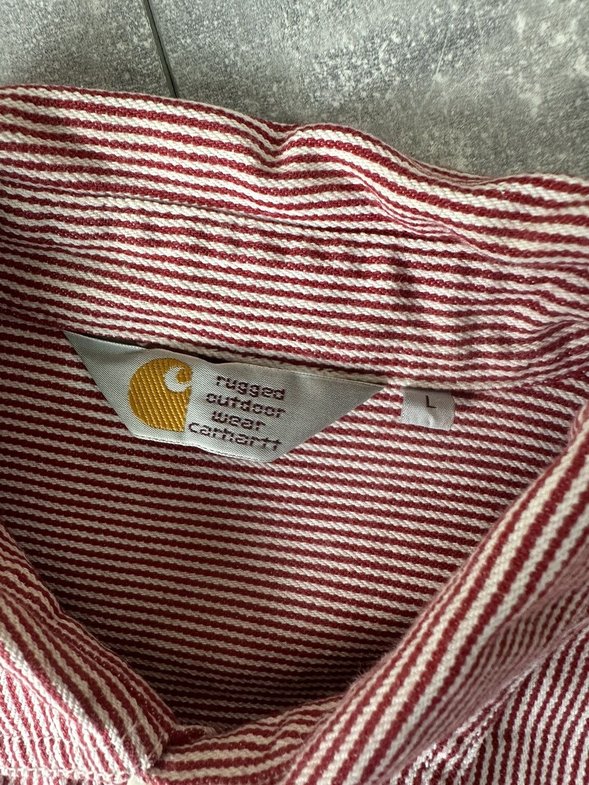Carhartt Carhartt Long Sleeve Harbour Shirt White/Red Size US L / EU 52-54 / 3 - 8 Thumbnail
