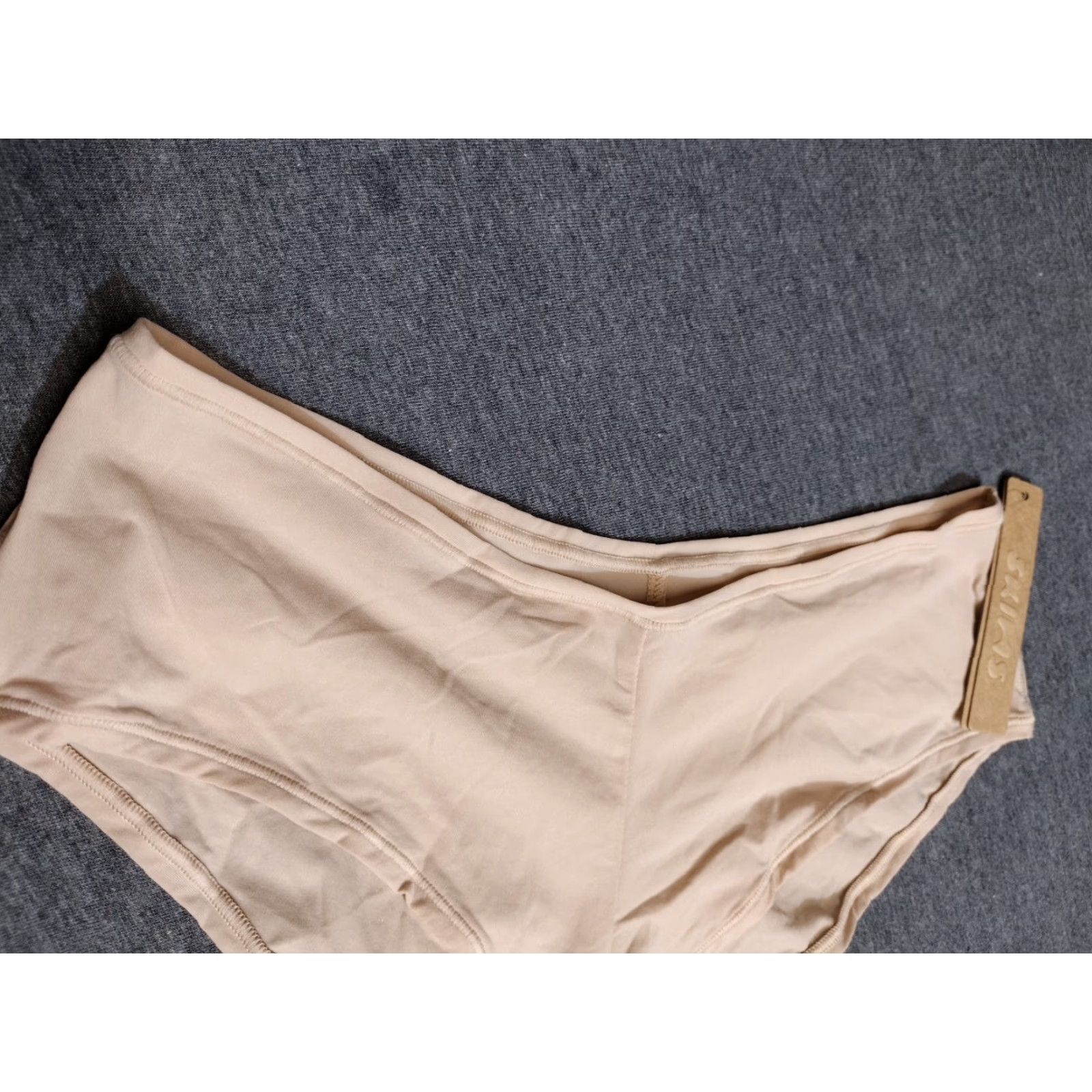 SKIMS SKIMS Hipster Panties M Beige Womens Oxide Fits Everybody Briefs Vshape Mid Rise Size ONE SIZE - 3 Thumbnail