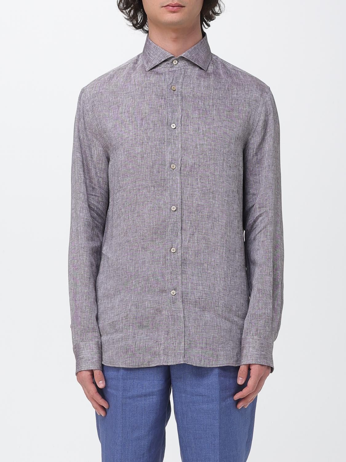 Brunello Cucinelli Brunello Cucinelli Shirt Men Brown Size US S / EU 44-46 / 1 - 1 Thumbnail