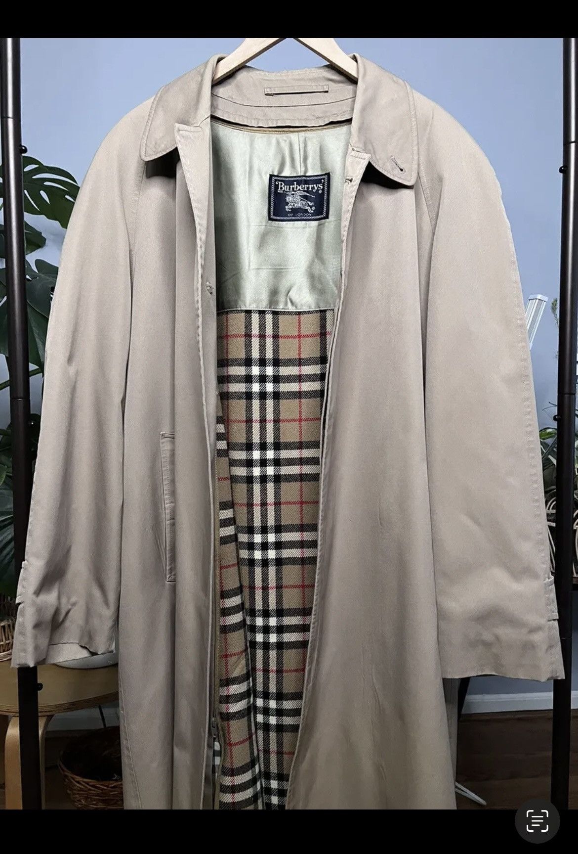 Vintage Burberrys Wool Lined Trench Coat