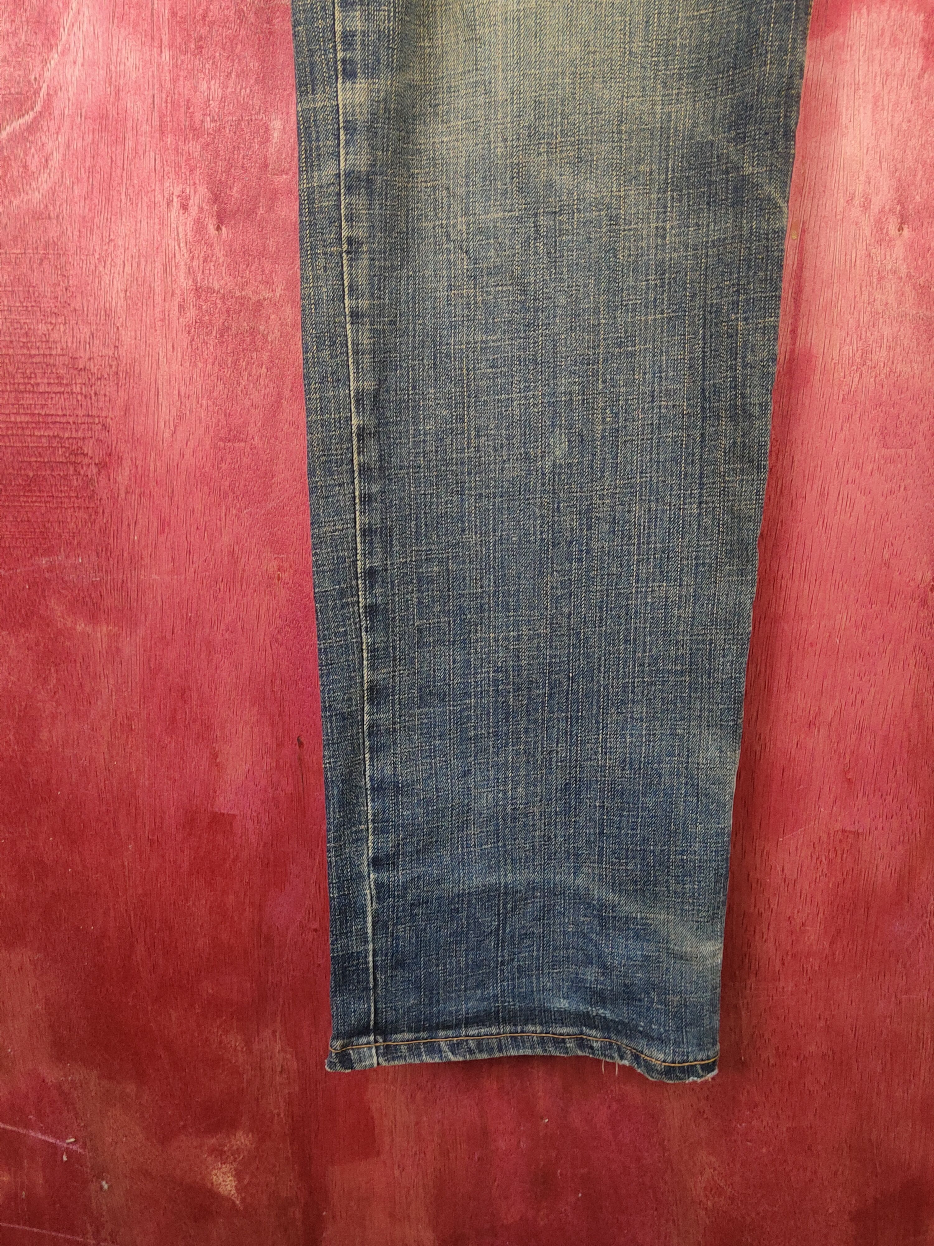 Edwin DL Edwin Dark Blue Faded Distressed Ripped Jeans #S2142 Size US 40 / EU 56 - 4 Thumbnail