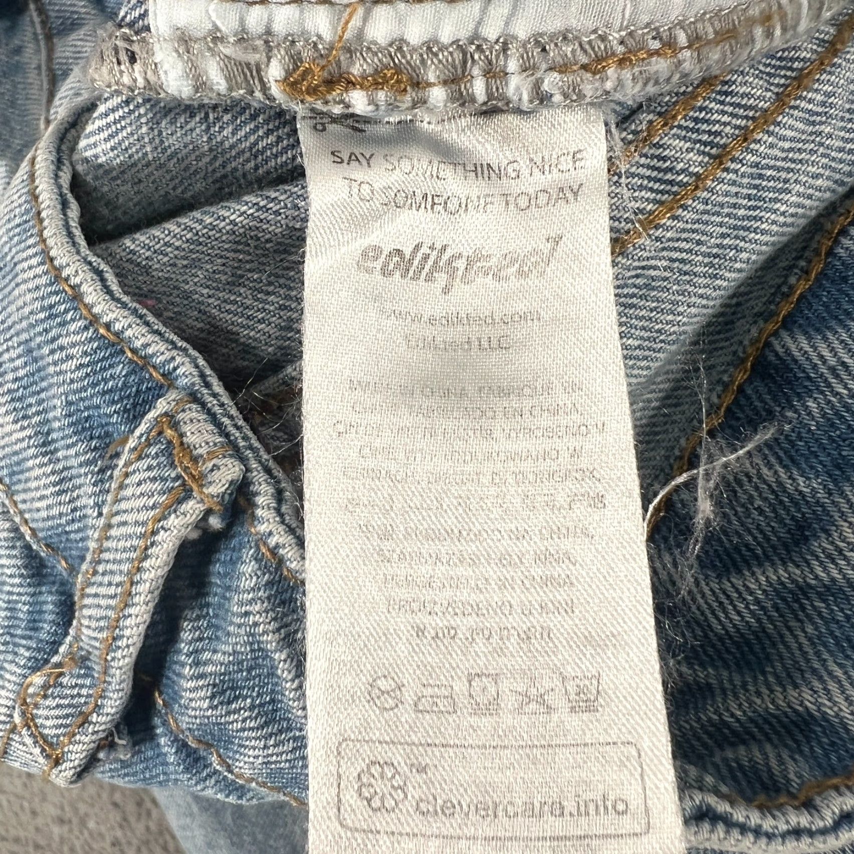 Vintage Edikted Jeans Womens M Medium Blue Mid Rise Wide-Leg Denim Size 32" / US 10 / IT 46 - 7 Thumbnail