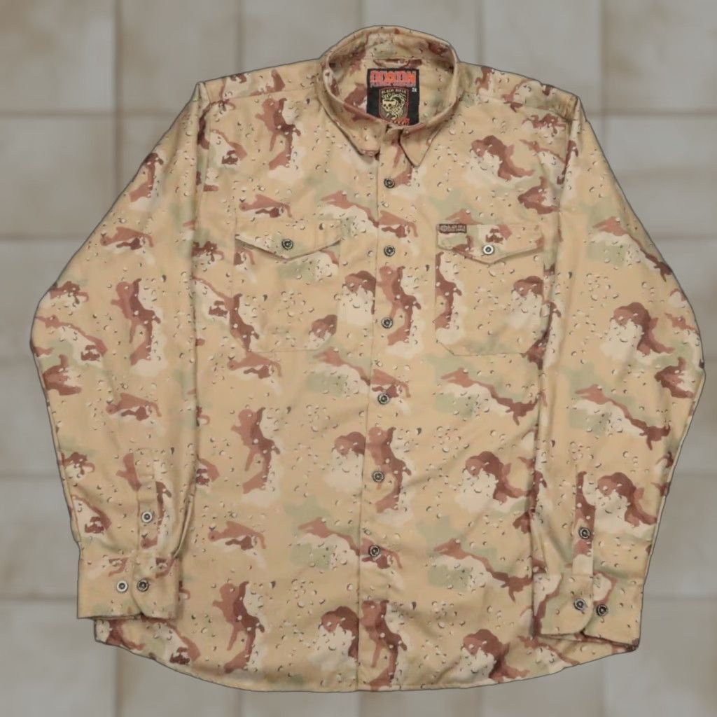 Vintage Dixxon Shirt Mens XXL Brown Camo Black Flannel Long Sleeve Button-Up BRCC Rifle Coffee Size US XXL / EU 58 / 5 - 1 Thumbnail