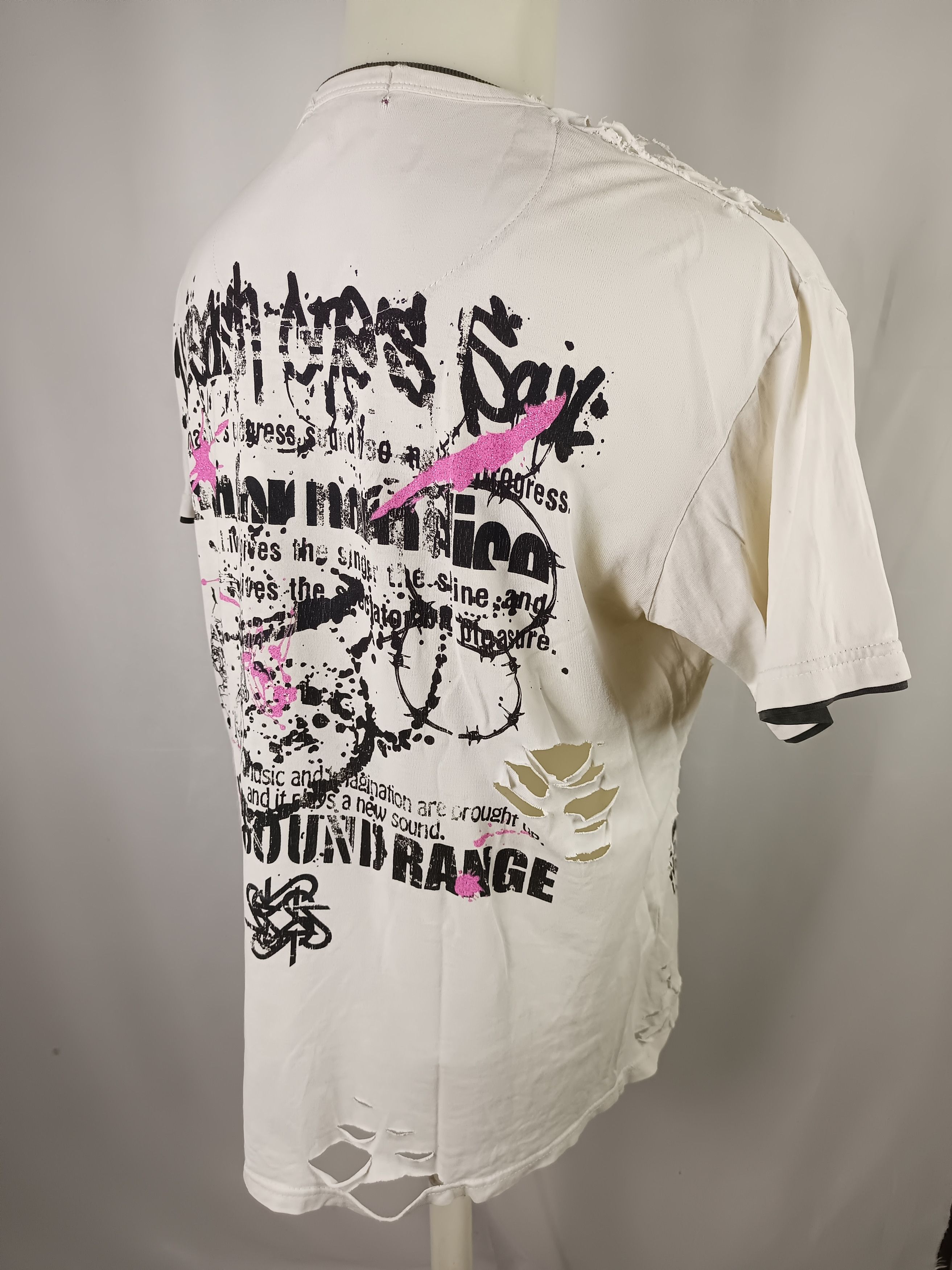 If Six Was Nine × Japanese Brand × Vintage Time Step POEM Print Distressed Tshirt Double Layer Size US XL / EU 56 / 4 - 18 Thumbnail