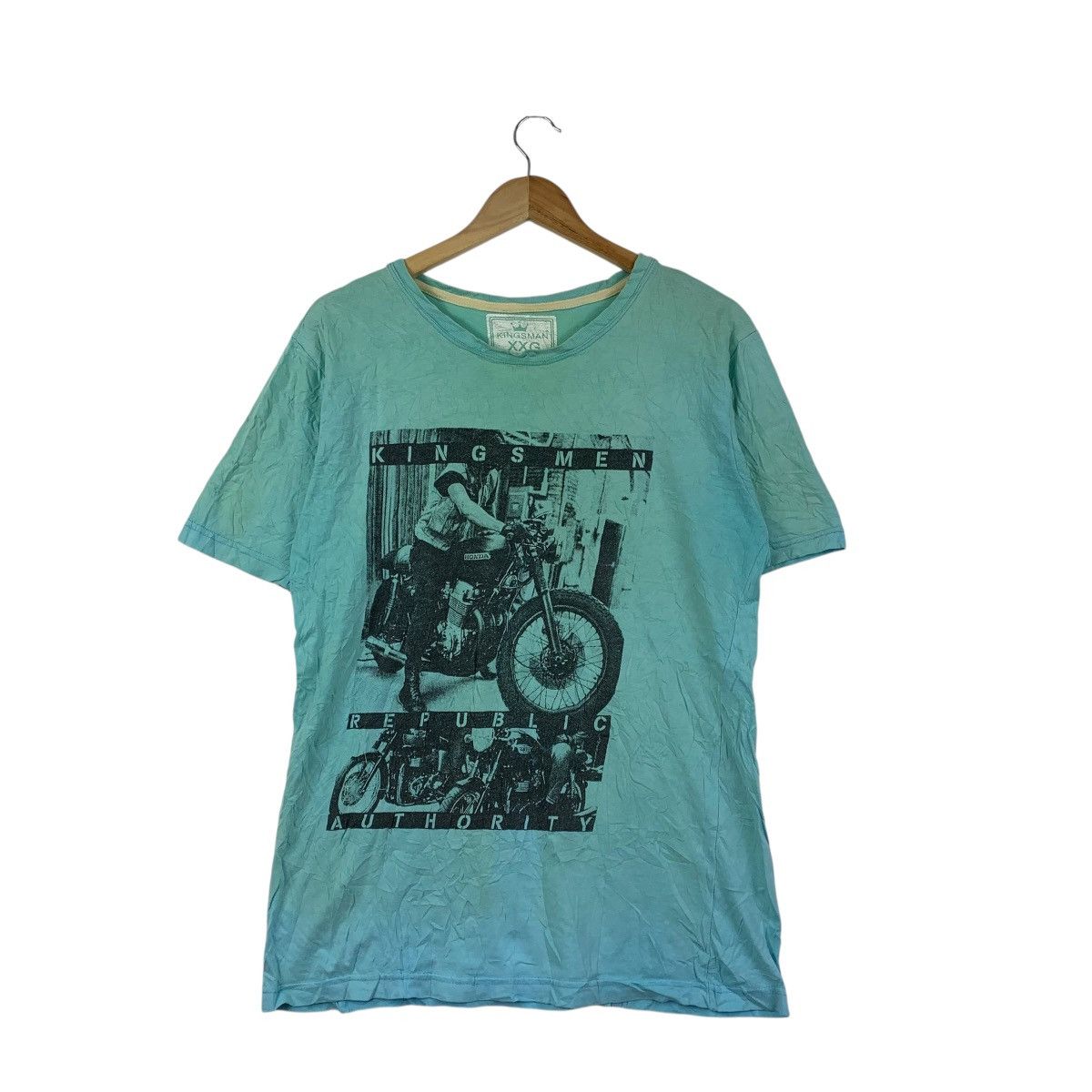 Kingsman Kingsmen Republic Authority Motorcycle Tee Shirt Green Size US M / EU 48-50 / 2 - 1 Thumbnail