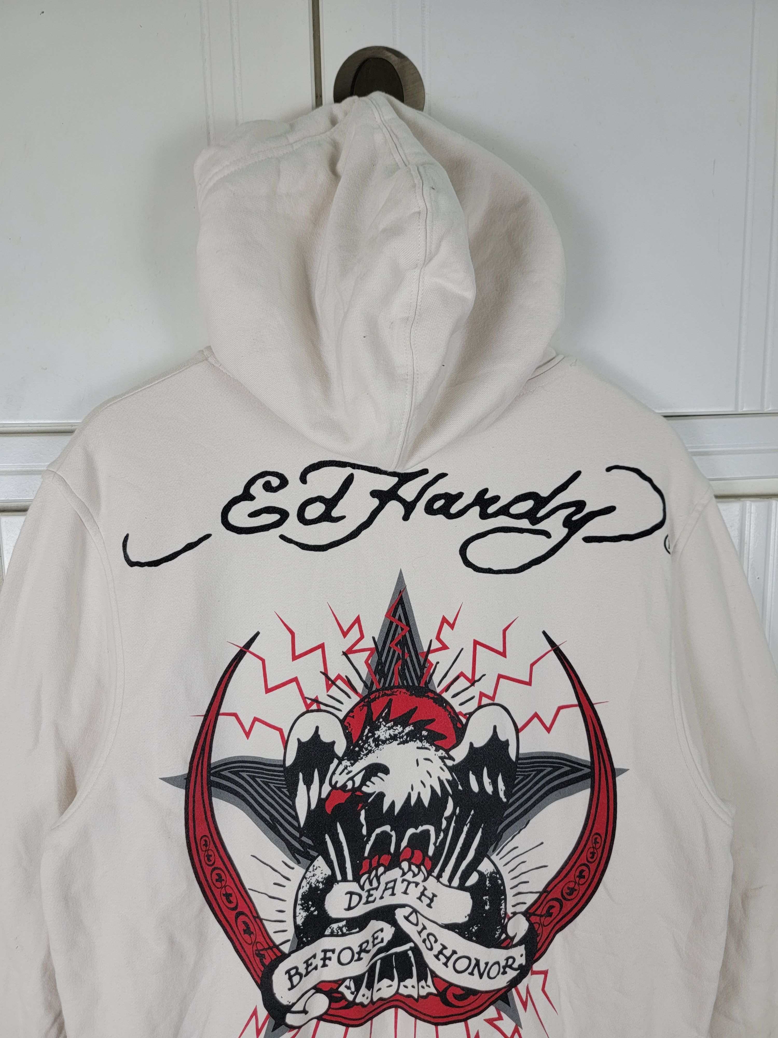 Christian Audigier × Ed Hardy × Vintage Vintage EdHardy Zipper Hoodie Size US L / EU 52-54 / 3 - 4 Thumbnail
