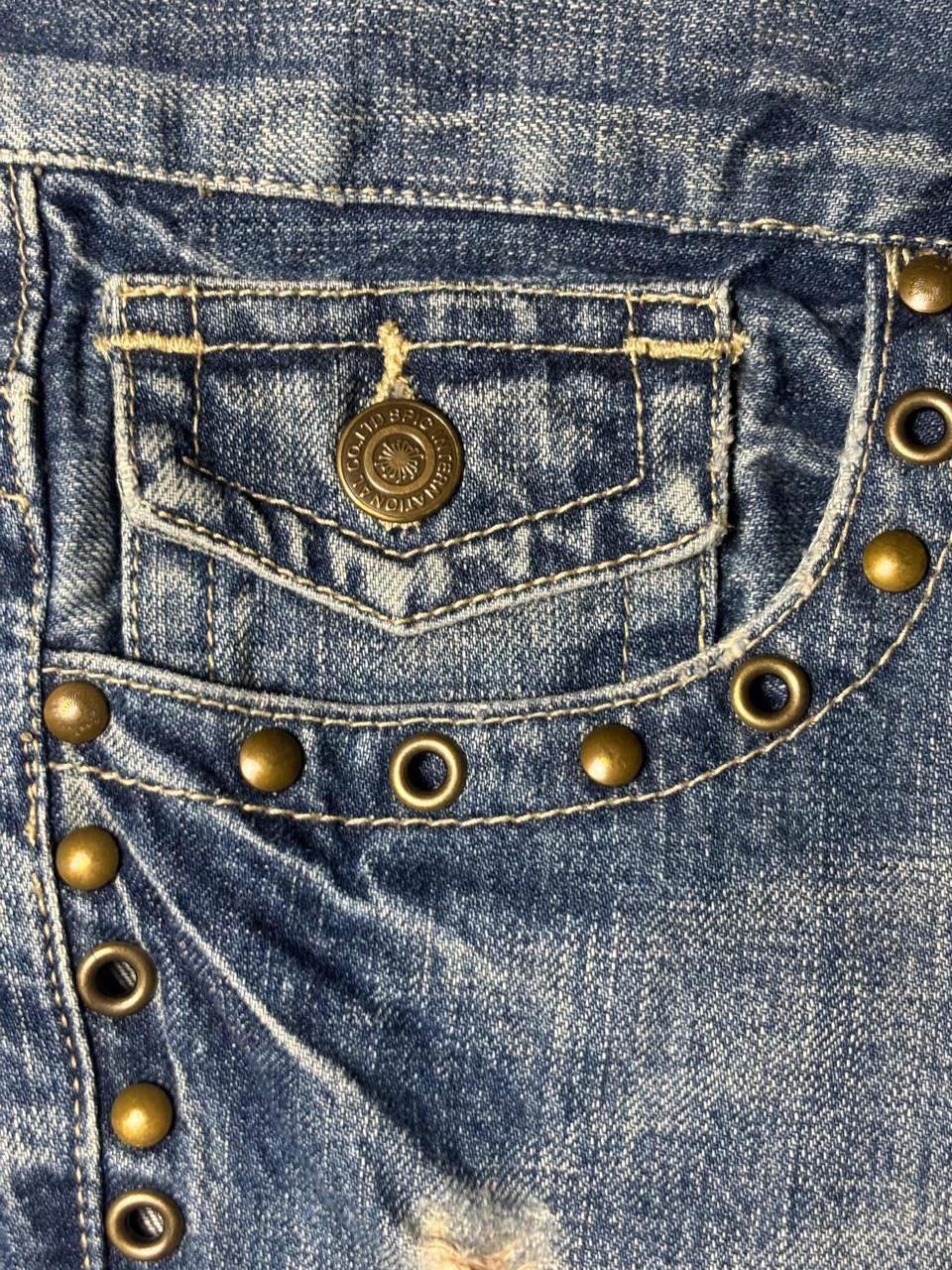 Tornado Mart 2000s Tornado Mart Studded Bootcut Jeans Size US 33 - 4 Thumbnail