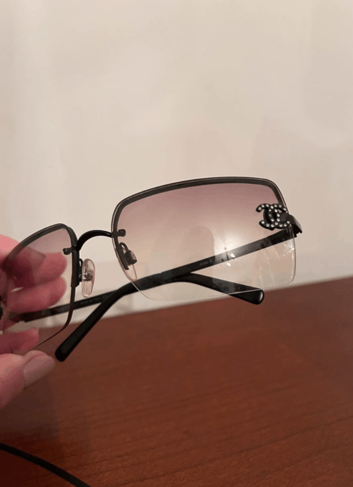Chanel × Vintage CHANEL Sunglasses 4092-B Rimless Rhinestone 4017 Vintage Size ONE SIZE - 5 Thumbnail