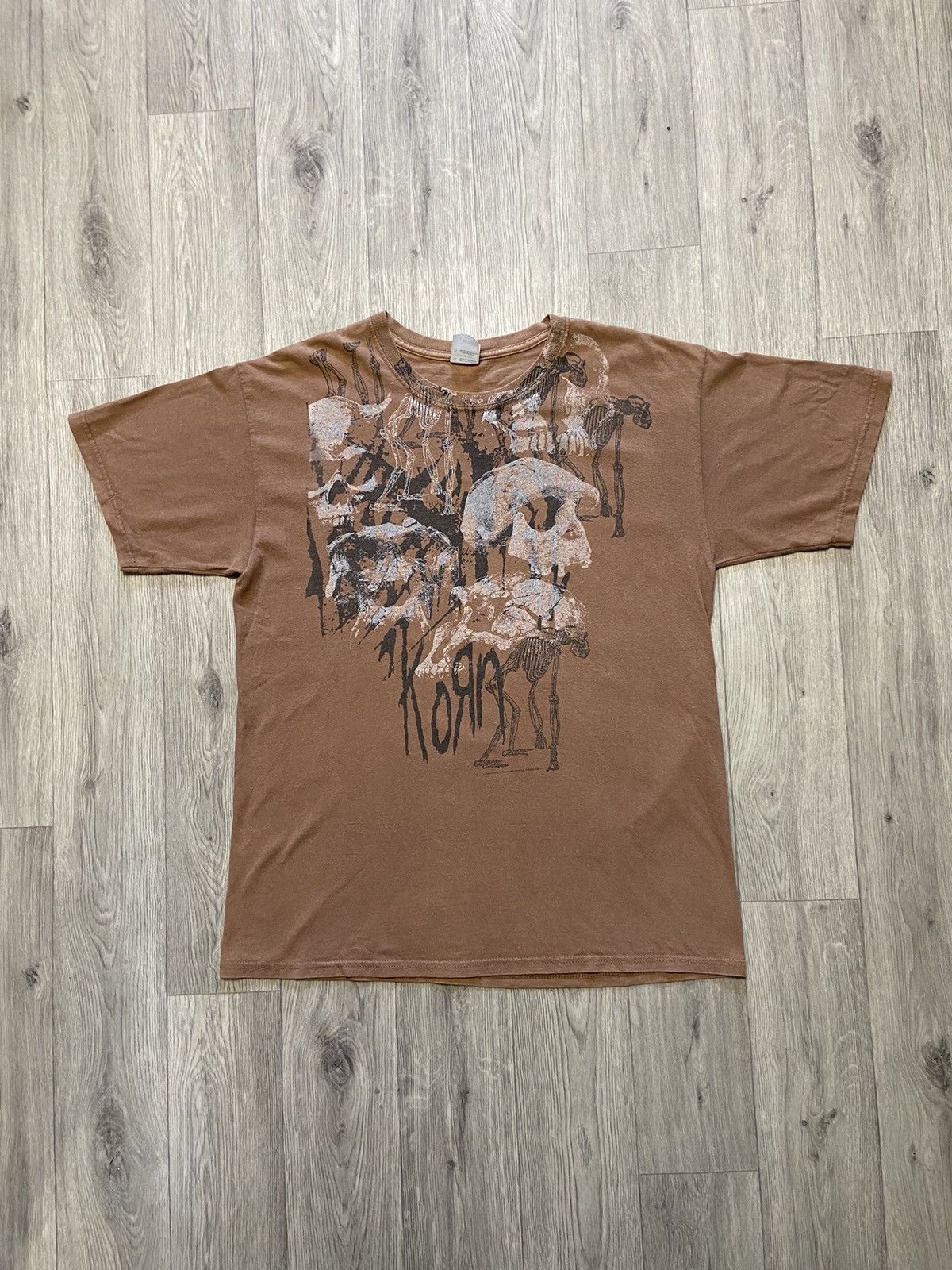 Band Tees Vintage Korn Brown T Shirt / Tee Y2K Size US L / EU 52-54 / 3 - 1 Thumbnail