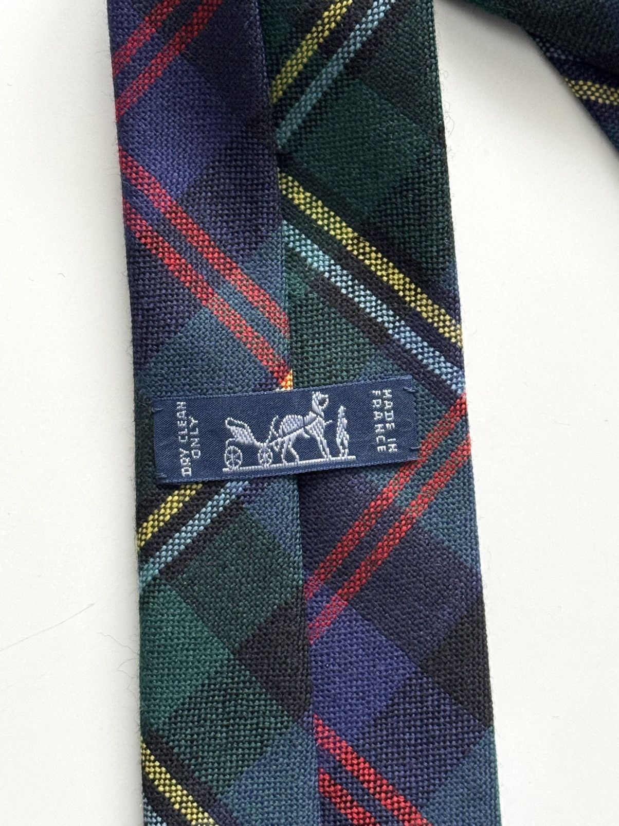 Hermes Vintage Hermes wool tie Size ONE SIZE - 4 Thumbnail