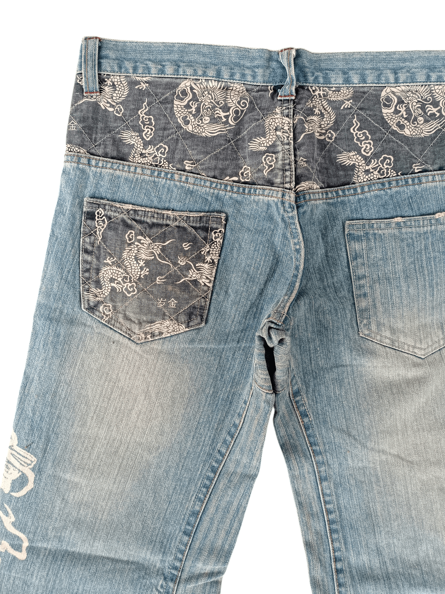 Japanese Brand RARE Tuwamono Japan Dragon Print Jeans Size US 32 / EU 48 - 10 Thumbnail