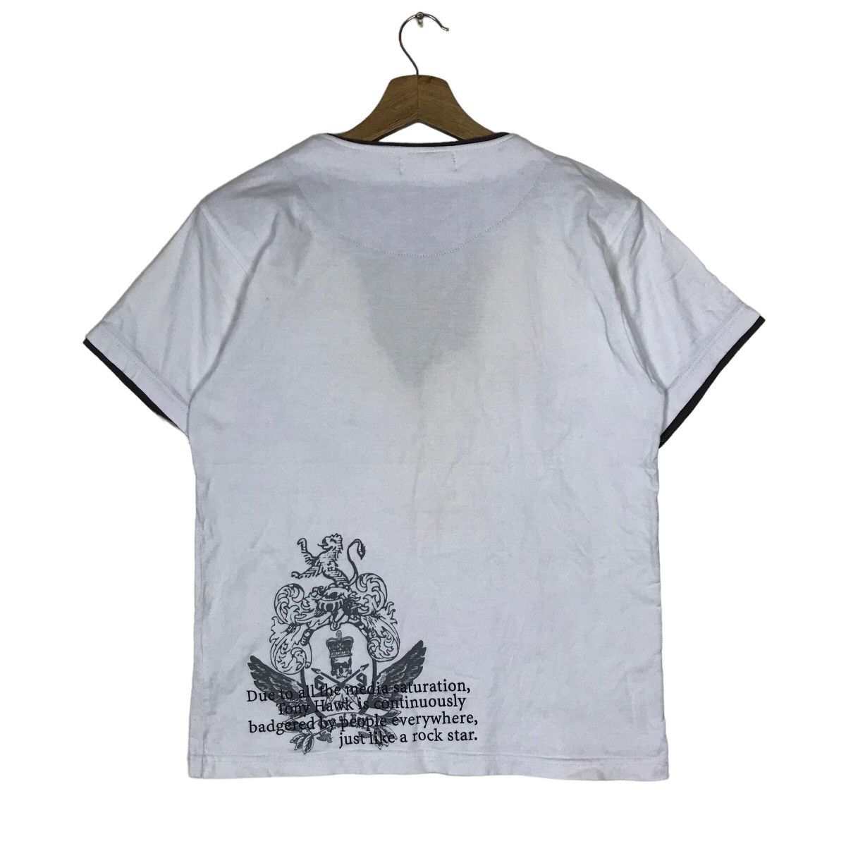Vintage Tony Hawks Drawstring Neck Skater Tee Shirt