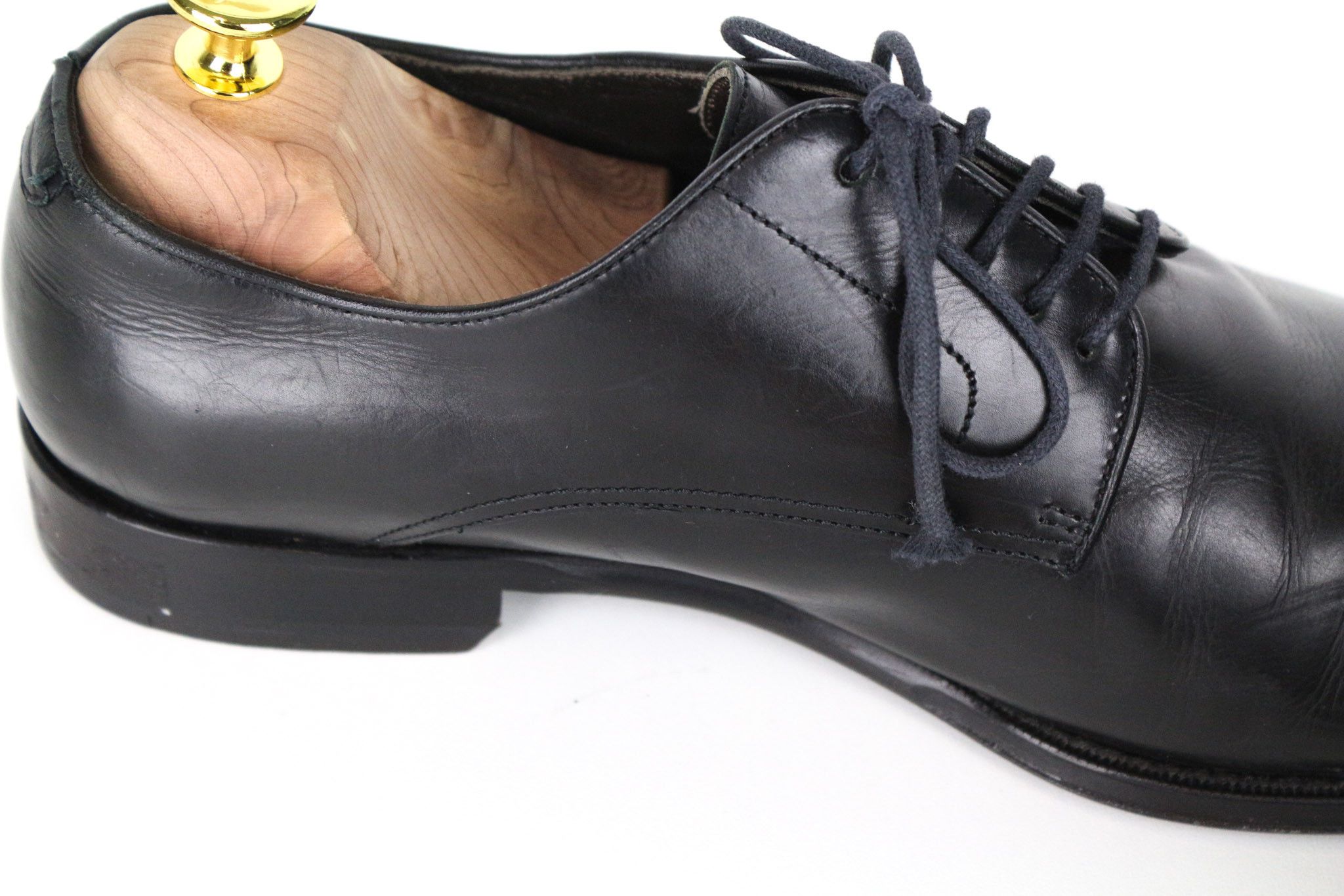 Suitsupply EU40.5 Black Leather Laced Low-Top Shoes 73356 Size US 7.5 / EU 40-41 - 12 Thumbnail