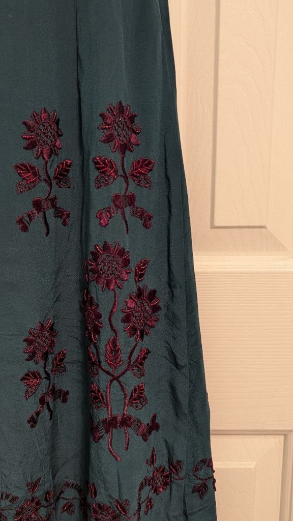 Designer Women's Tocca Dress, Size 0, Teal and Gold Size XS / US 0-2 / IT 36-38 - 3 Thumbnail