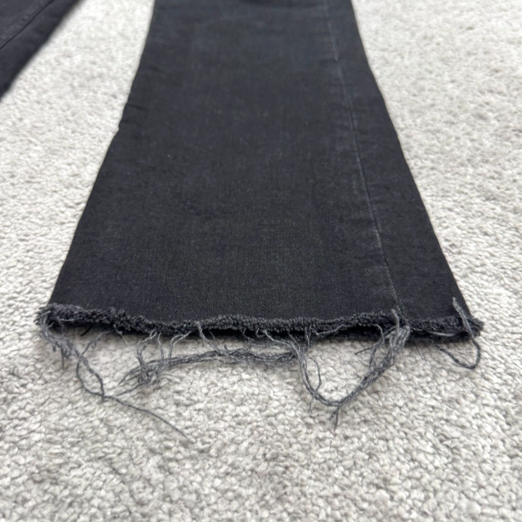 Zara Zara Jeans Womens Black Denim Wide-Leg High Rise 25x26 5-Pocket Stretch Baggy Casual City Outdoor Streetwear Size 26" / US 2 / IT 38 - 7 Thumbnail