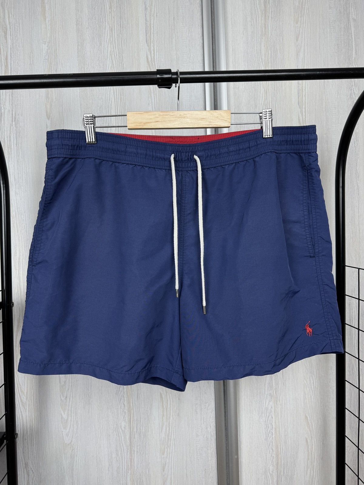 Polo Ralph Lauren Polo Ralph Lauren blue nylon small logo swim shorts Size US 36 / EU 52 - 2 Thumbnail