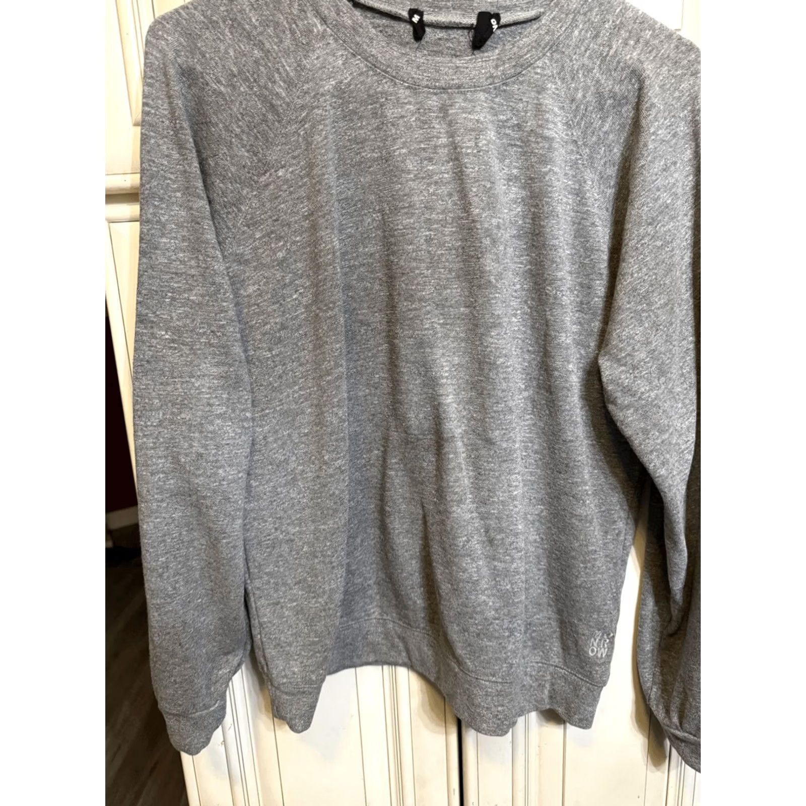 MONROW VINTAGE Monrow Women's Crew Neck Original Fleece Raglan Pullover Gray M Size M / US 6-8 / IT 42-44 - 7 Thumbnail