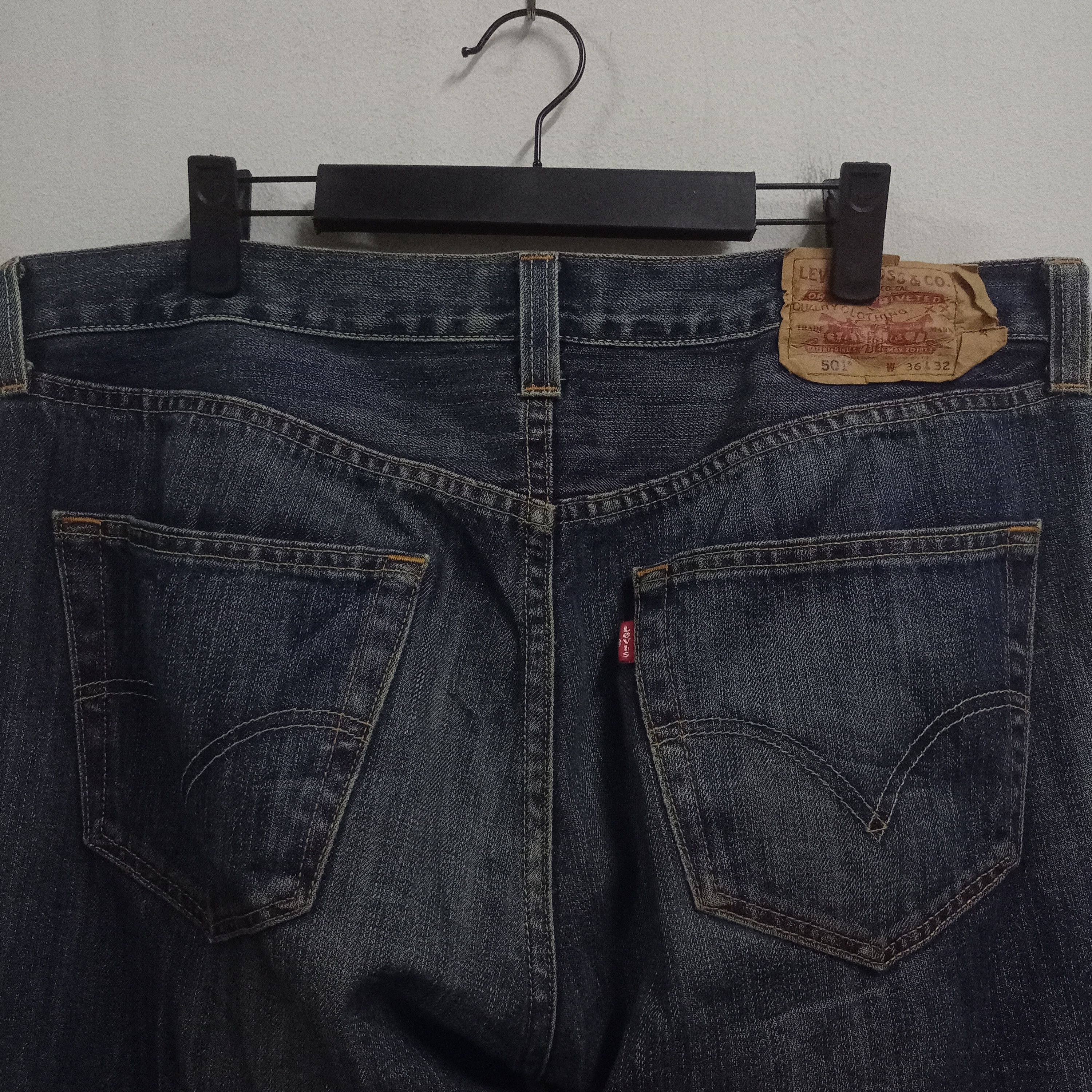 Levi's × Levi's Vintage Clothing Vintage Levis 501 Mud Wash Baggy Style Jeans 37x30 Size US 37 - 6 Thumbnail
