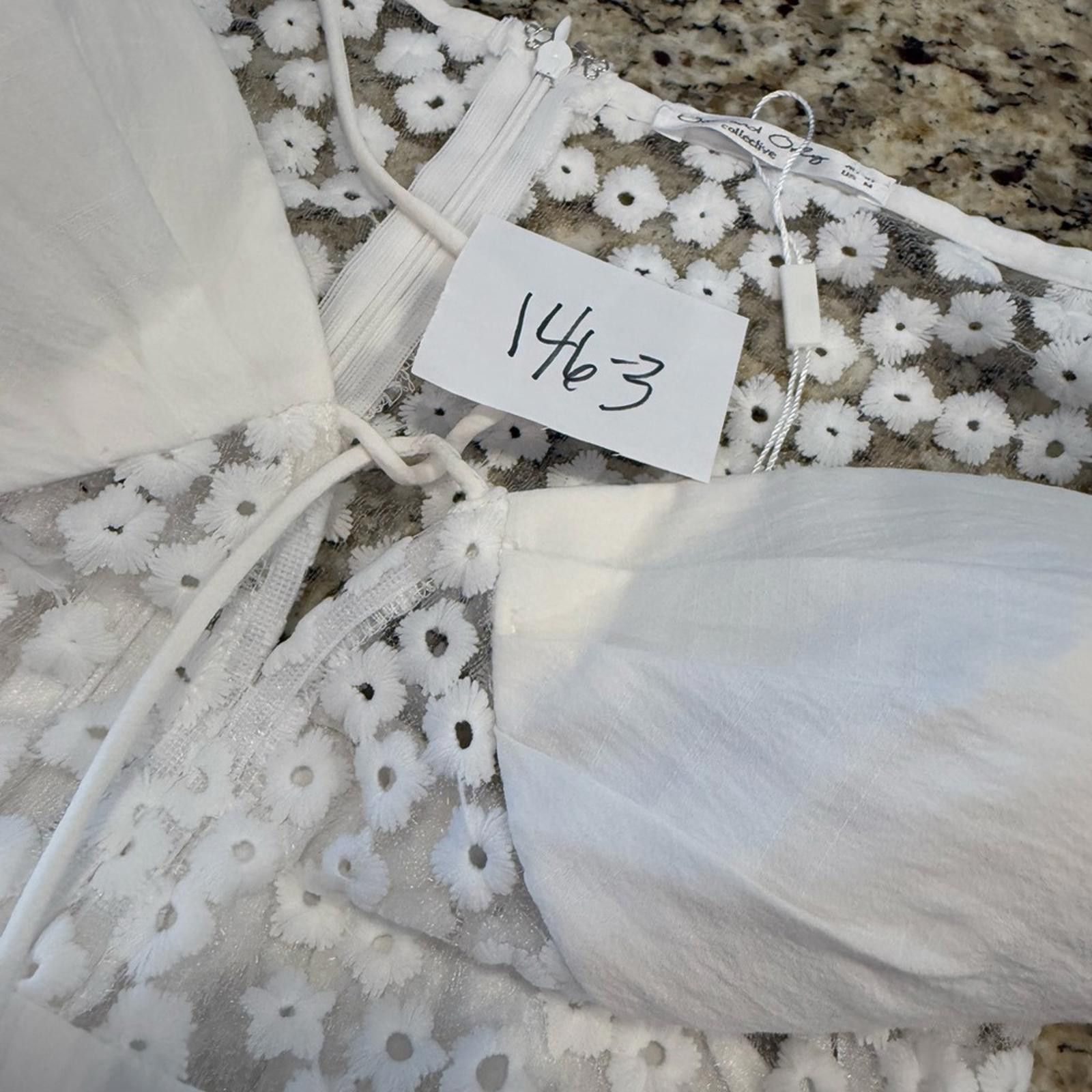 Other One and Only Collective white lace ruffled mini dress SZ M Size M / US 6-8 / IT 42-44 - 12 Thumbnail