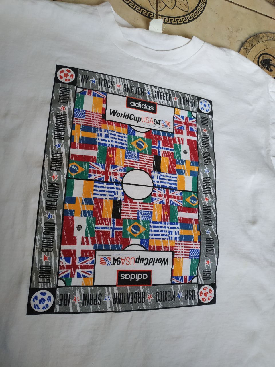 Adidas Vtg 1994 Adidas World Cup USA T-Shirt DEADSTOCK L USA Size US L / EU 52-54 / 3 - 2 Thumbnail
