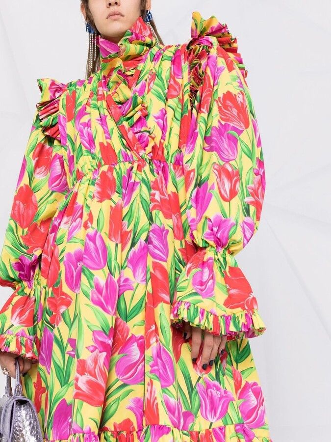 Balenciaga o1mt1gz0325 Raincoat Dress in Multicolor Size XS / US 0-2 / IT 36-38 - 3 Thumbnail
