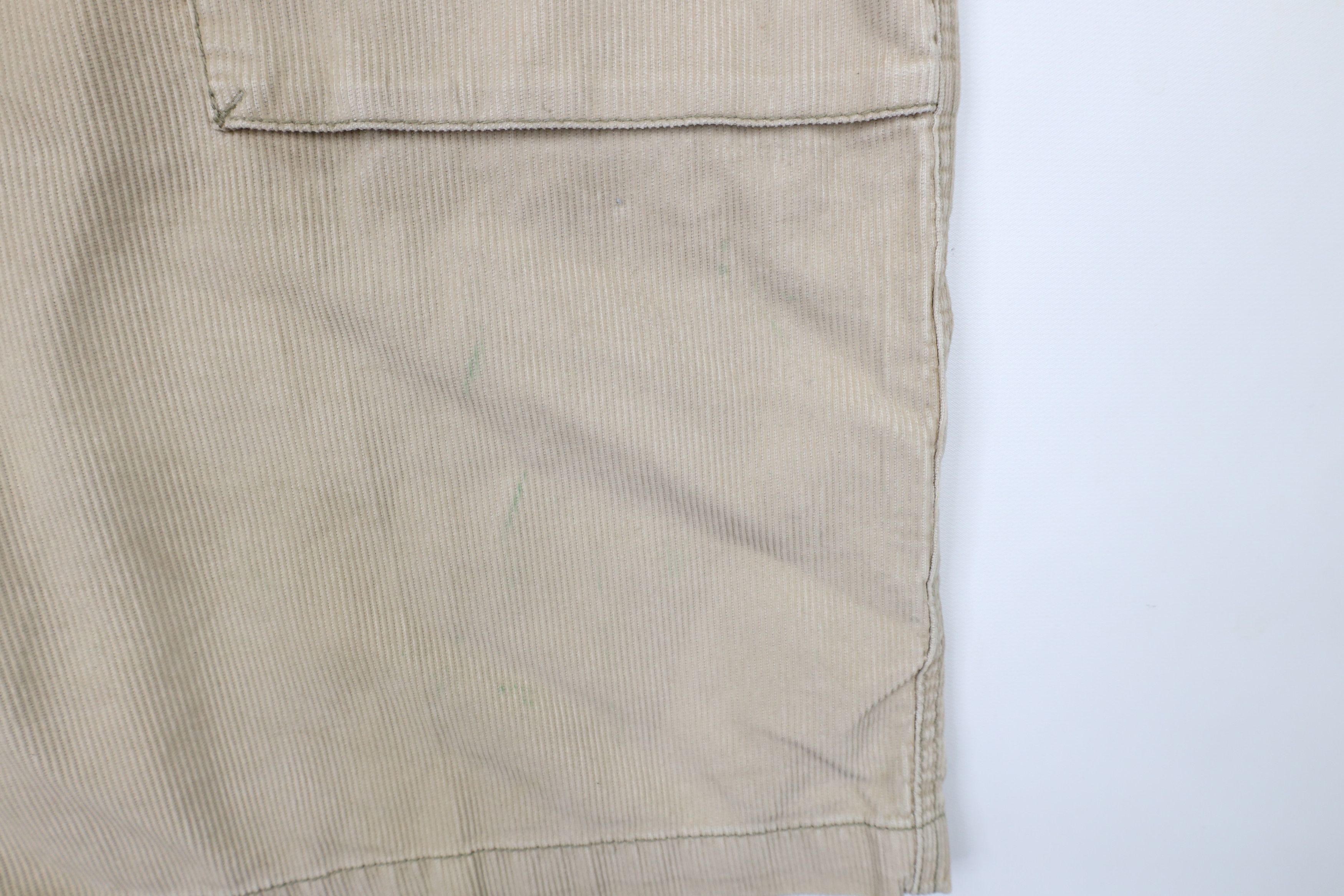 Vintage Vintage 90s Streetwear Surplus Corduroy Shorts Beige Size US 34 / EU 50 - 5 Thumbnail