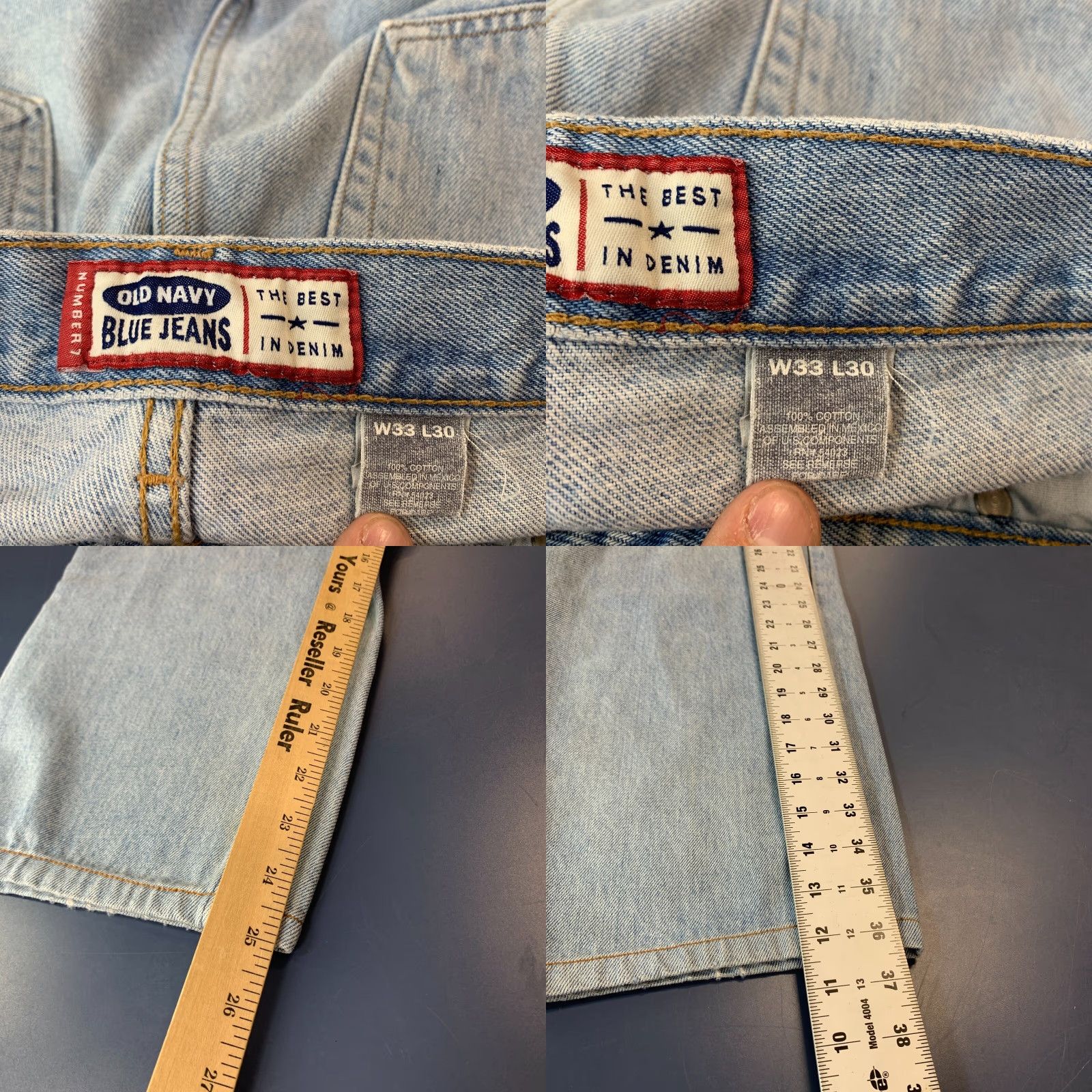 Gap VINTAGE Gap Jeans Mens 33x30 Blue Denim Straight Light Wash 90s 2000s Mens Jeans Size US 33 - 9 Thumbnail