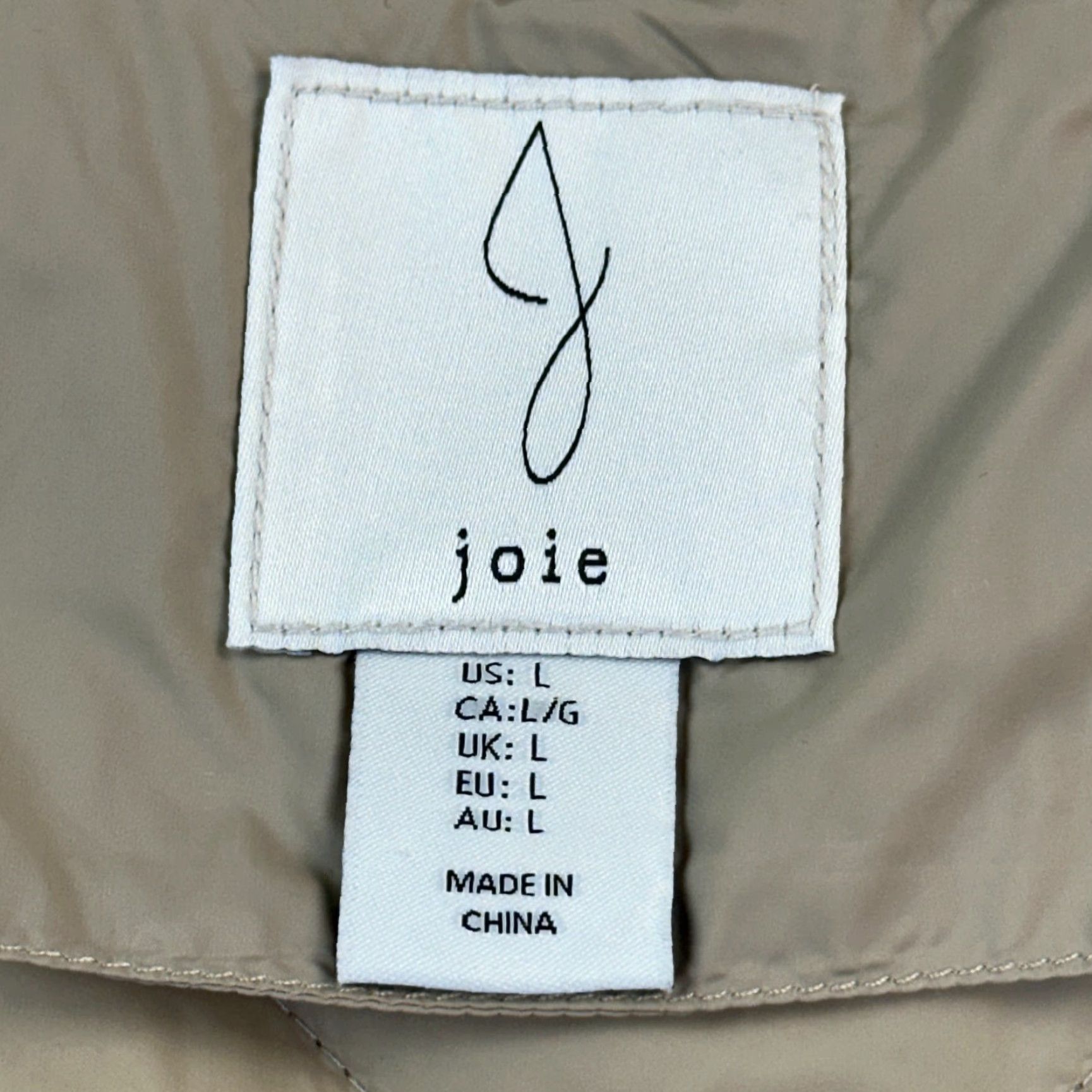 Joie Joie Vest Women’s Large Beige White Sherpa Quilted Full Zip Snap Outdoor Casual Vest Woman L Beige Quilted Zip Pockets Regular Fall Winter Spring Size L / US 10 / IT 46 - 3 Thumbnail