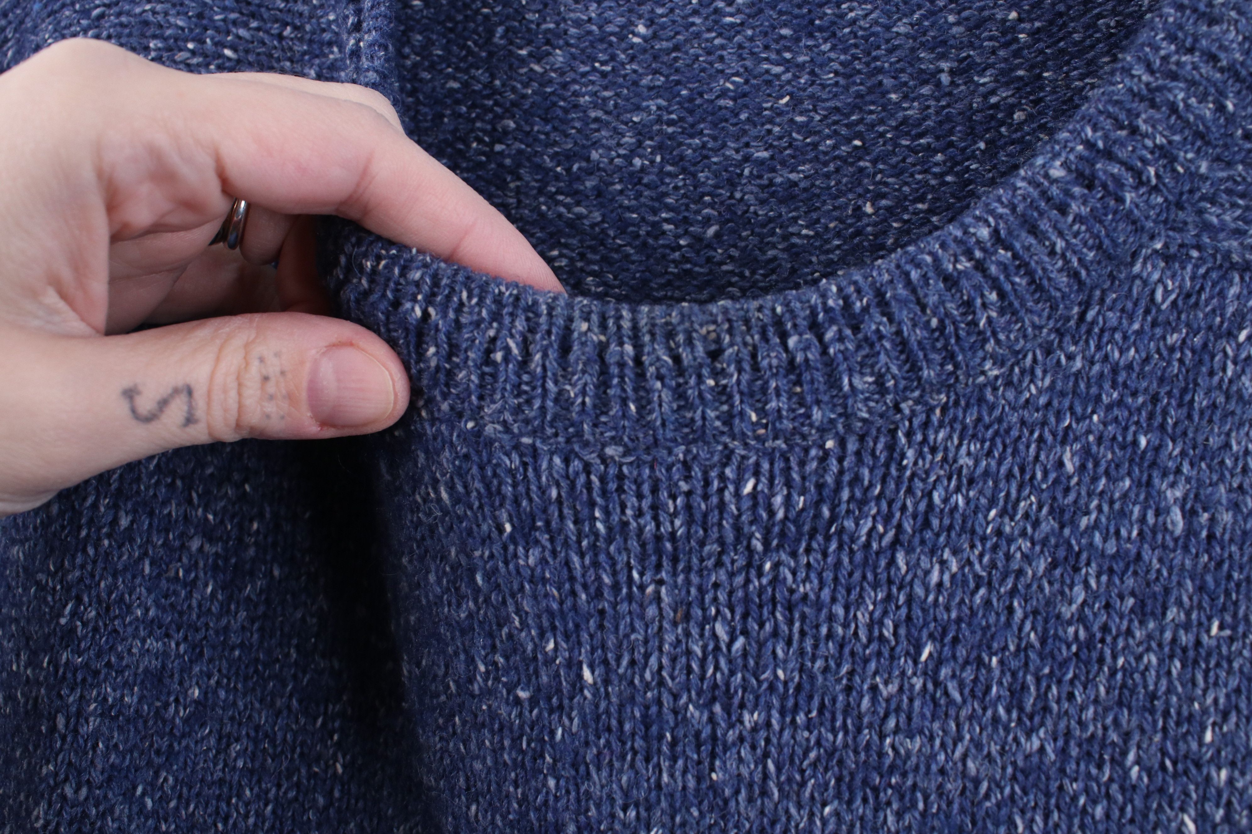 Vintage Vintage 90s Streetwear Wool Silk Blend Knit Sweater Blue Size US XL / EU 56 / 4 - 5 Thumbnail