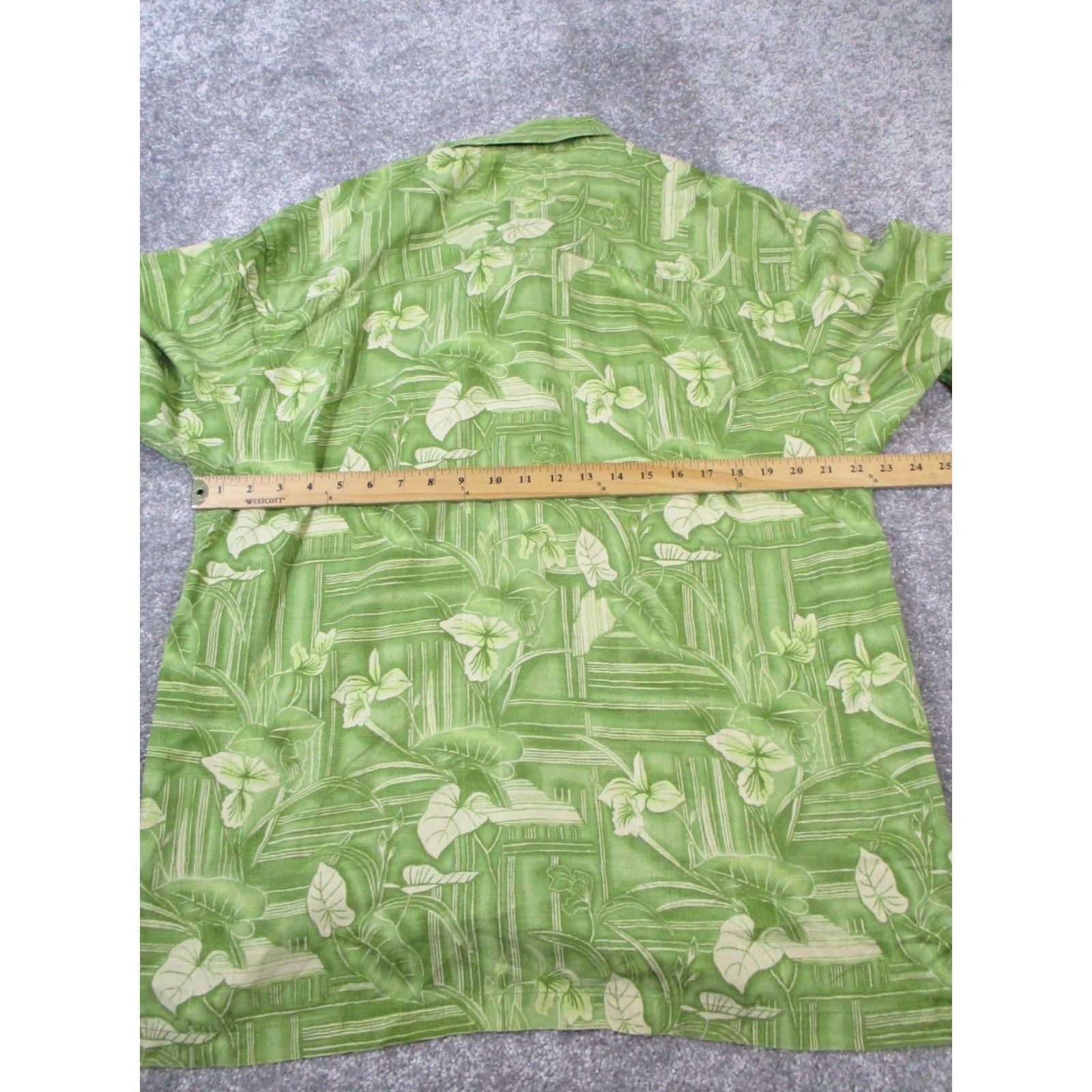 Tommy Bahama Tommy Bahama Shirt Mens XL Green Floral Silk Button-Up Collar Shirt Size US XL / EU 56 / 4 - 5 Thumbnail