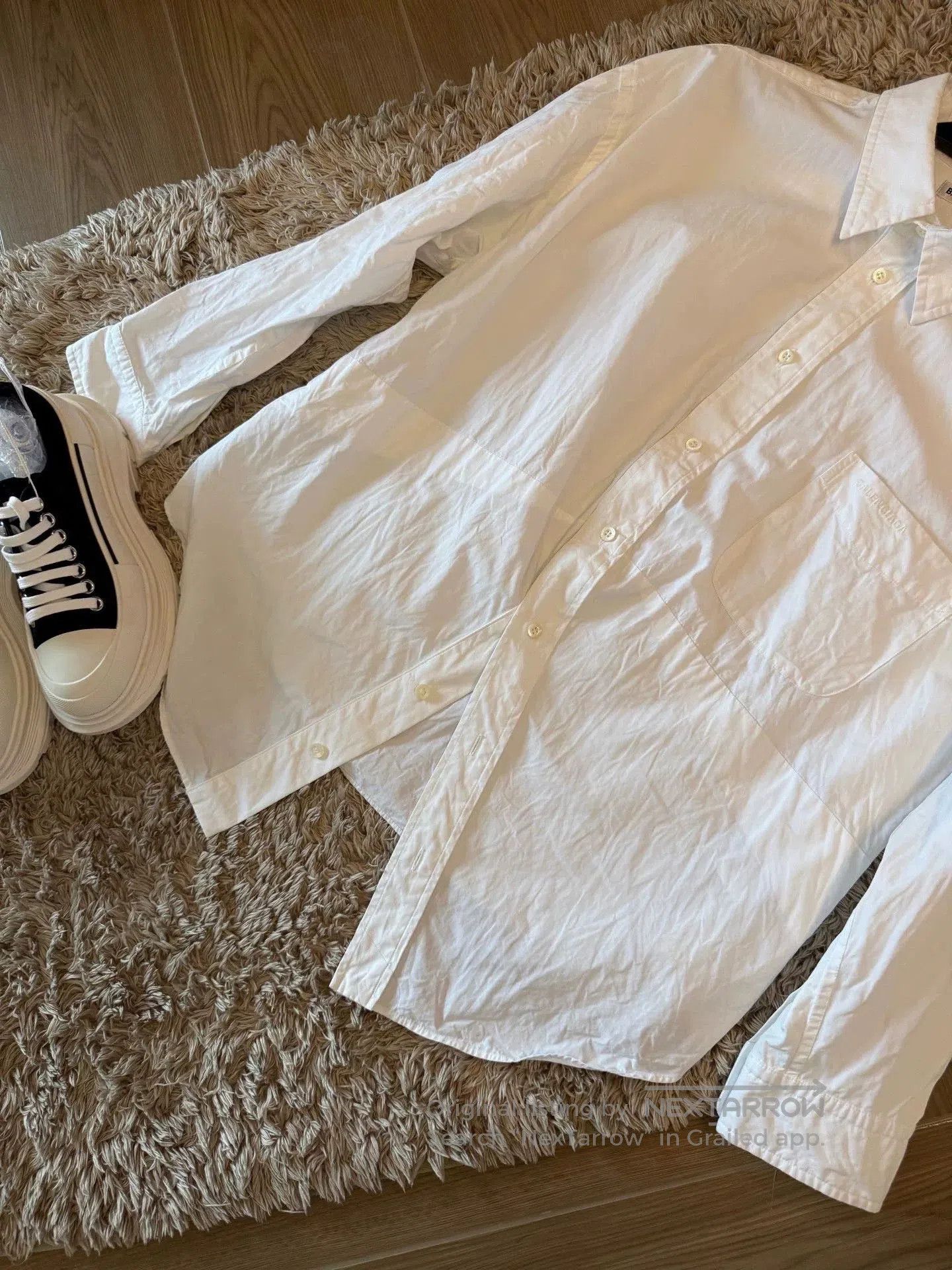 Balenciaga Balenciaga Oversized White Shirt. Size M / US 6-8 / IT 42-44 - 2 Thumbnail