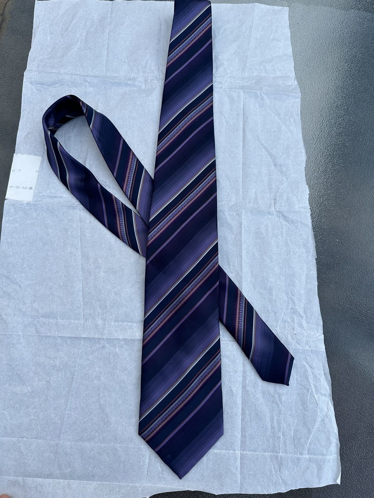 Raf Simons × Vintage Archive RAF Simons striped men's Tie Luxury