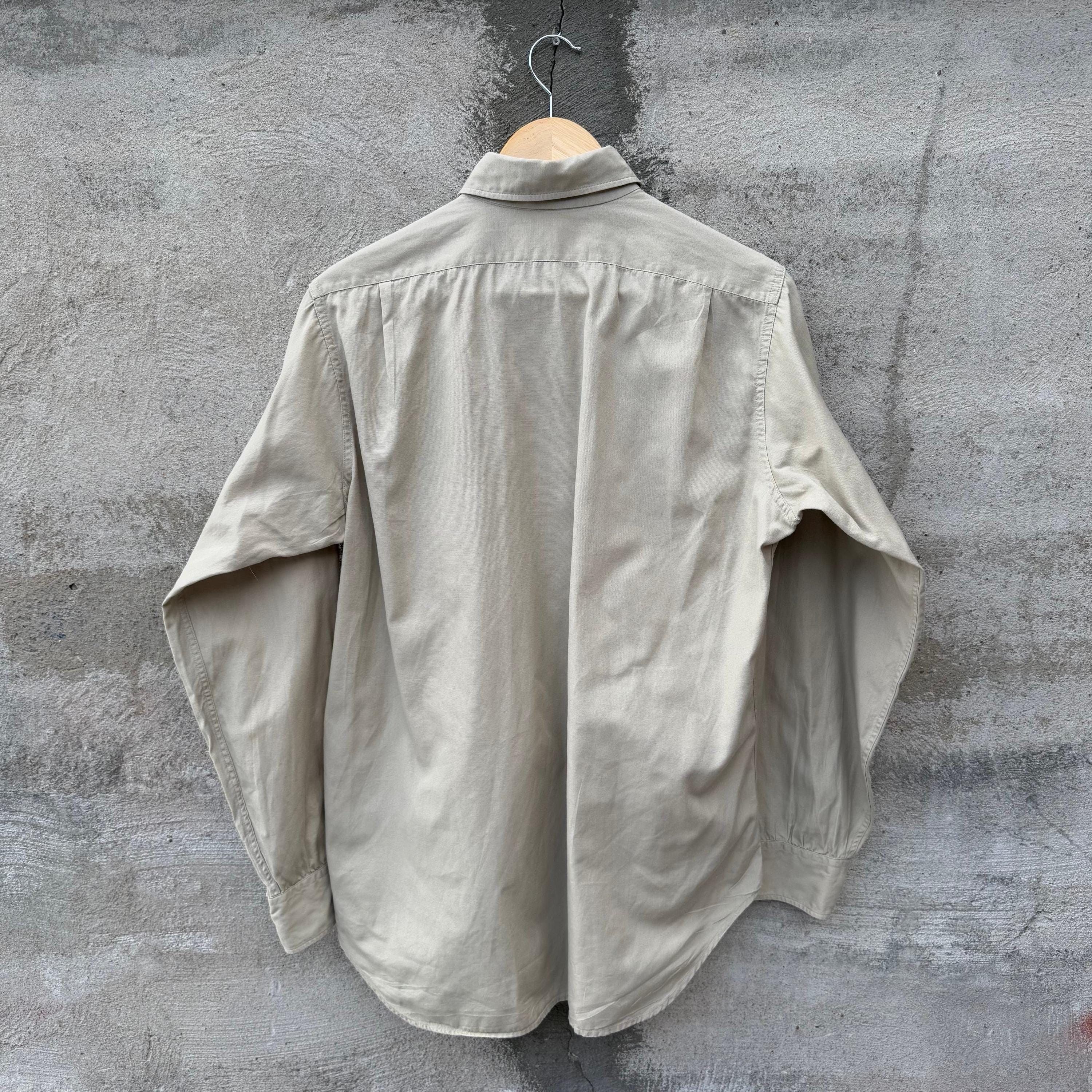 Vintage 40's US Military Tan Khaki Button Down Shirt Size US M / EU 48-50 / 2 - 6 Thumbnail