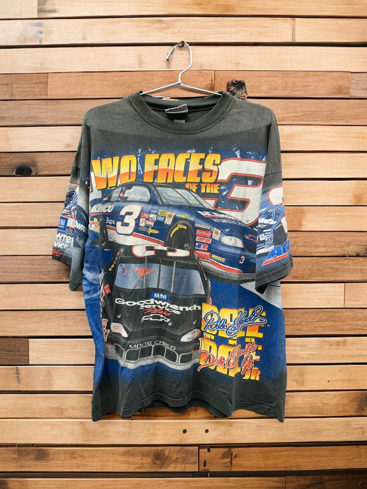 image of Chase Authentics x Nascar Two Faces Dale Earnhardt Sr & Jr in Black, Men's (Size XL)
