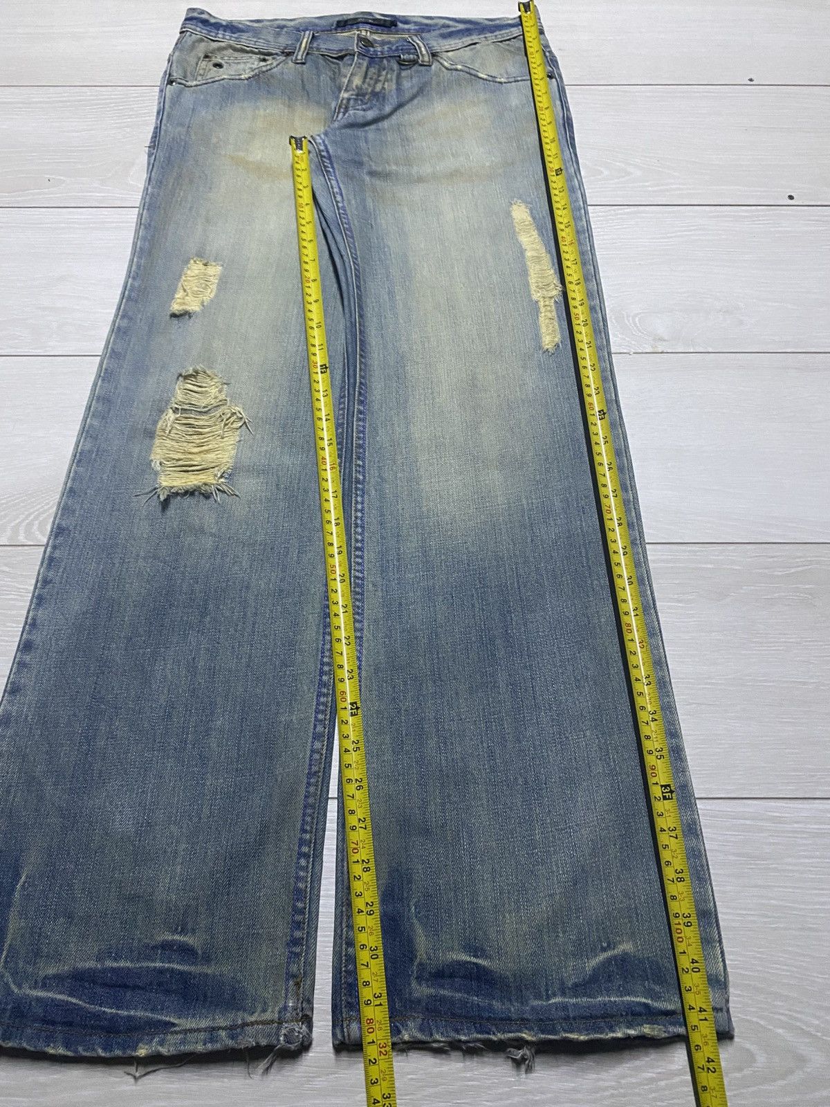 Number (N)ine Vintage Japanese Brand Midas Mud Wash Baggy Wide Leg Size US 32 / EU 48 - 17 Thumbnail