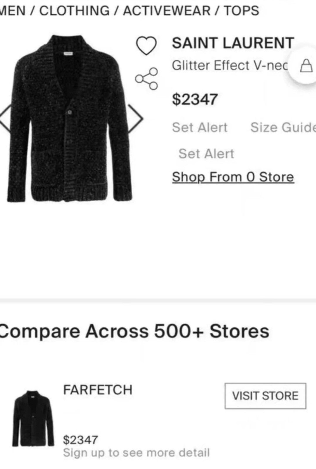 Saint Laurent Paris Saint Laurent SLP 19FW All-Over Star Glitter Cardigan Size US XS / EU 42 / 0 - 8 Thumbnail